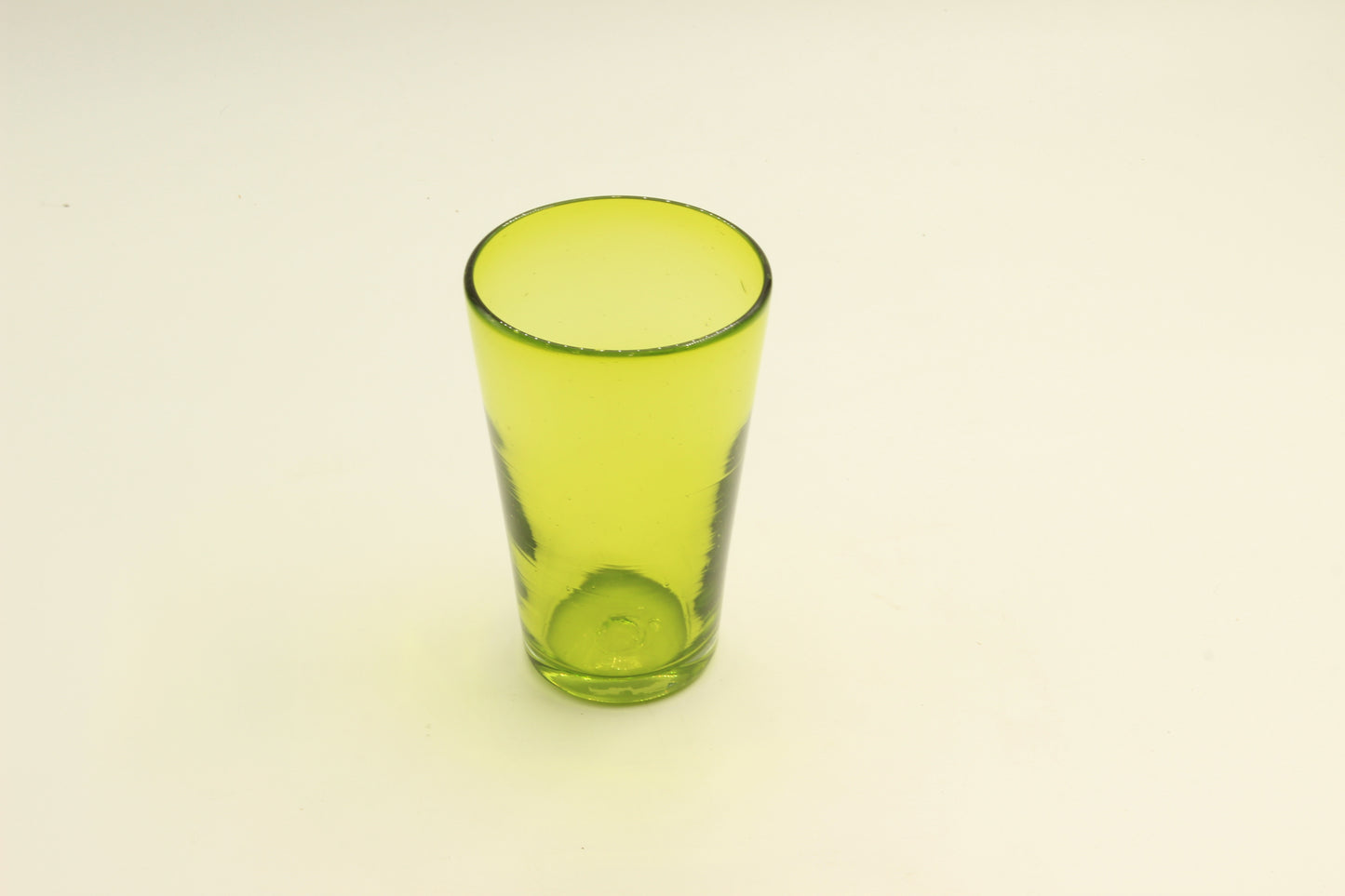 Tall Olive Green Blown Glass Set