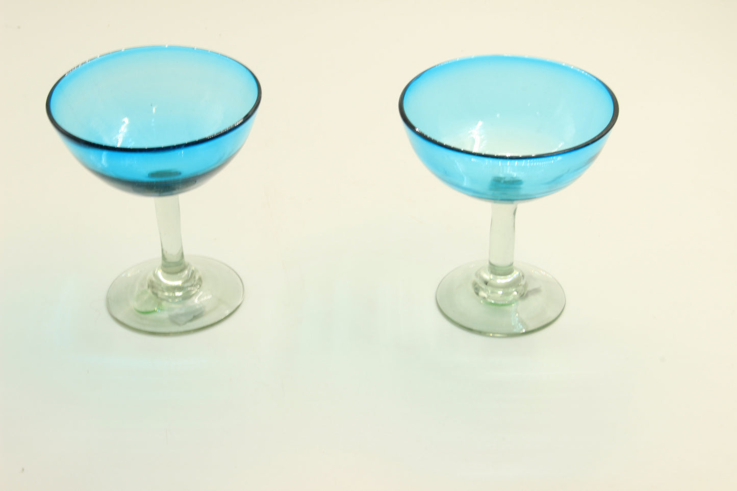 Blown Glass Aqua Glass Set