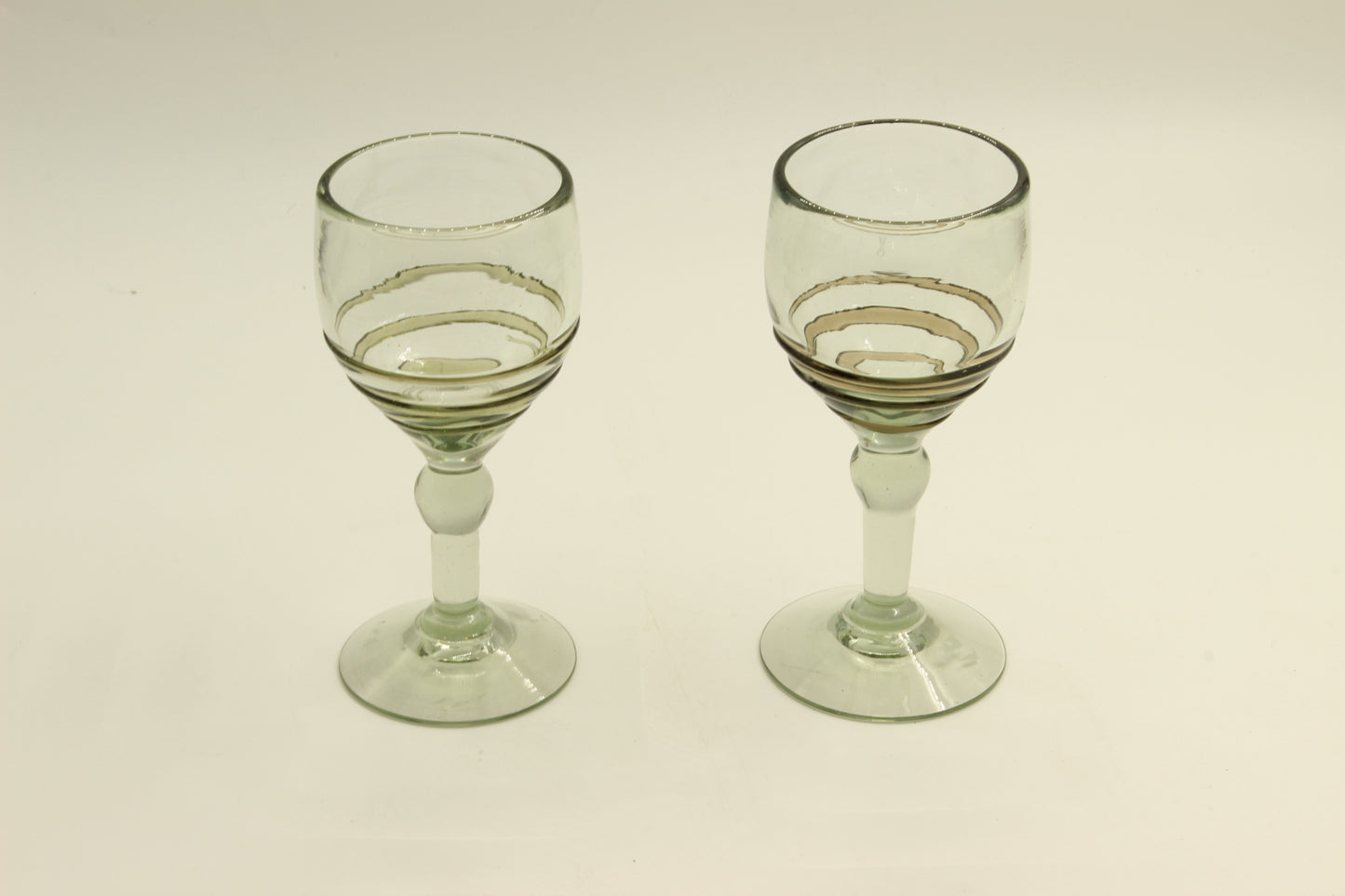 Dark Transparent Blown Glass Set