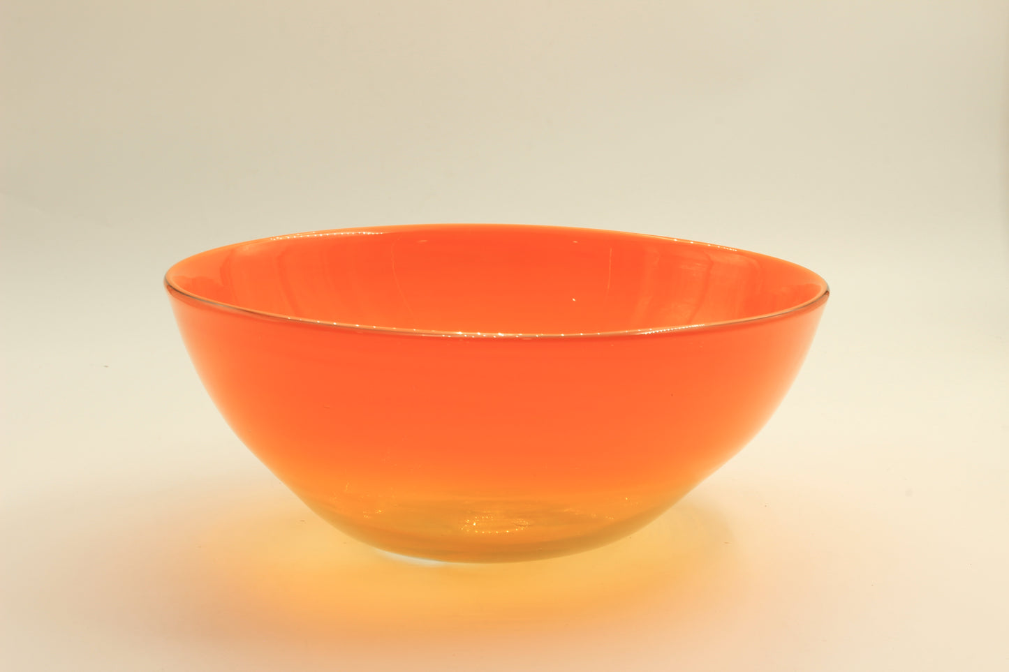Orange Blown Glass Bowl