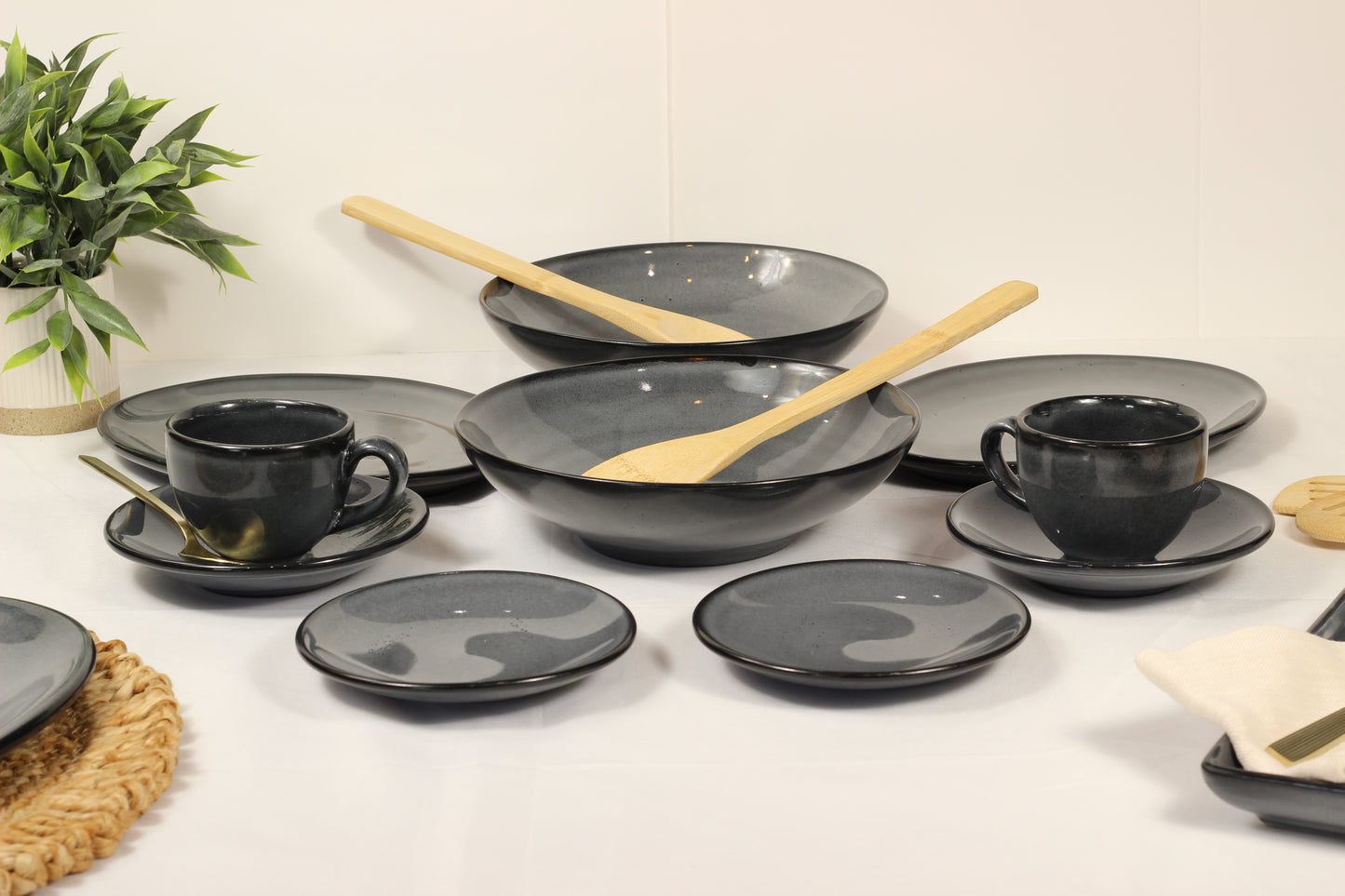 Anfora Denali Grey- Brunch for Two Set