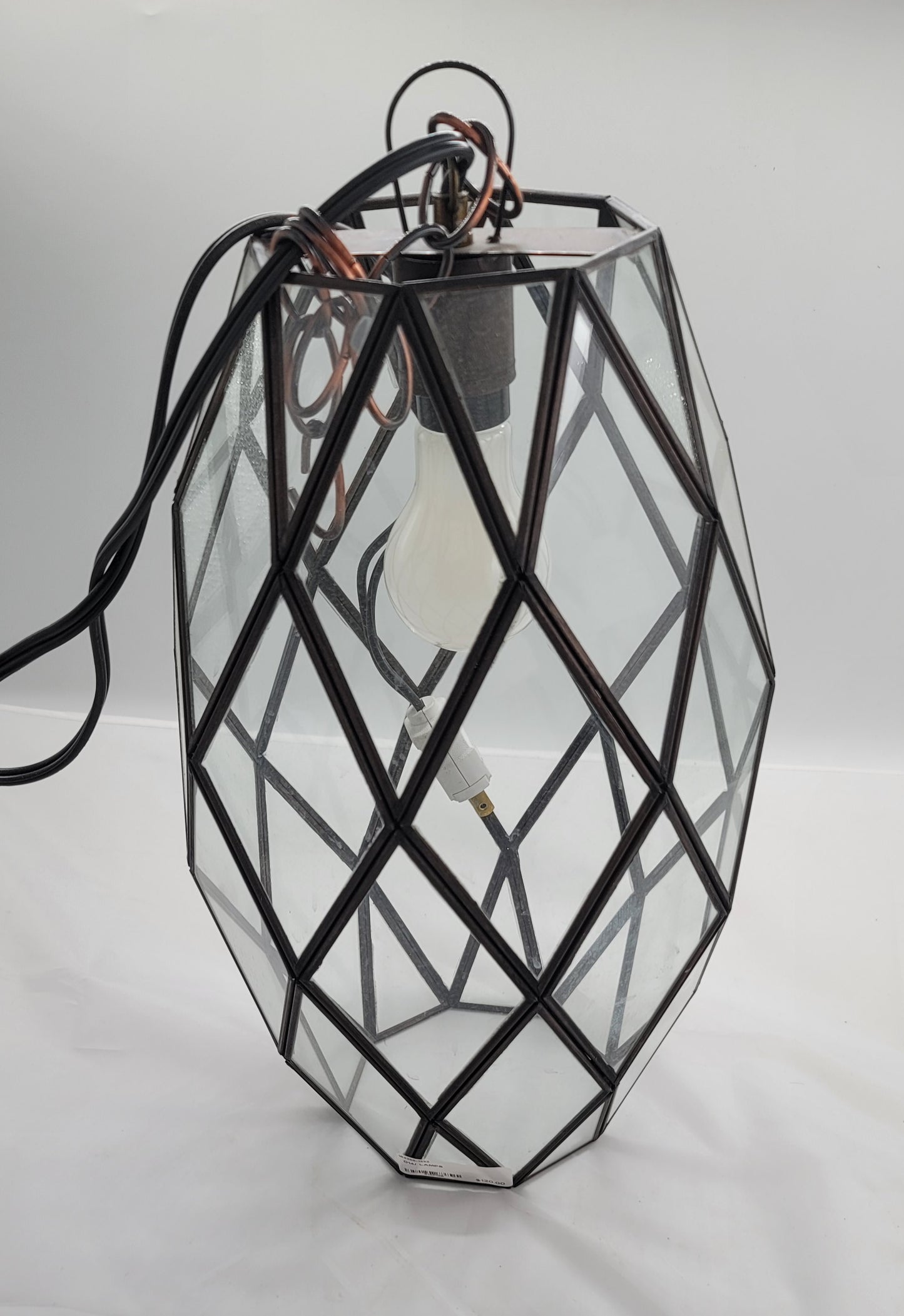 Transparent Tin Pineapple Geometric Ceiling Pendant Lamp