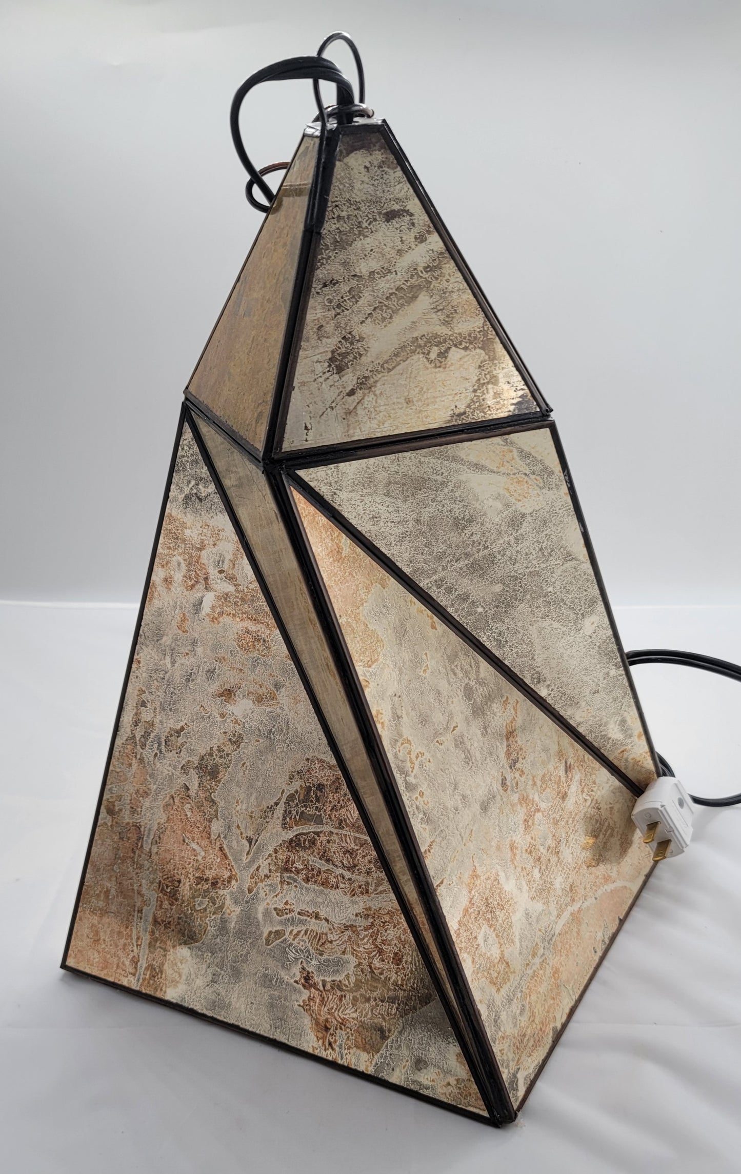 Gold Tin Geometric Ceiling Pendant Lamp- DISCOUNTED