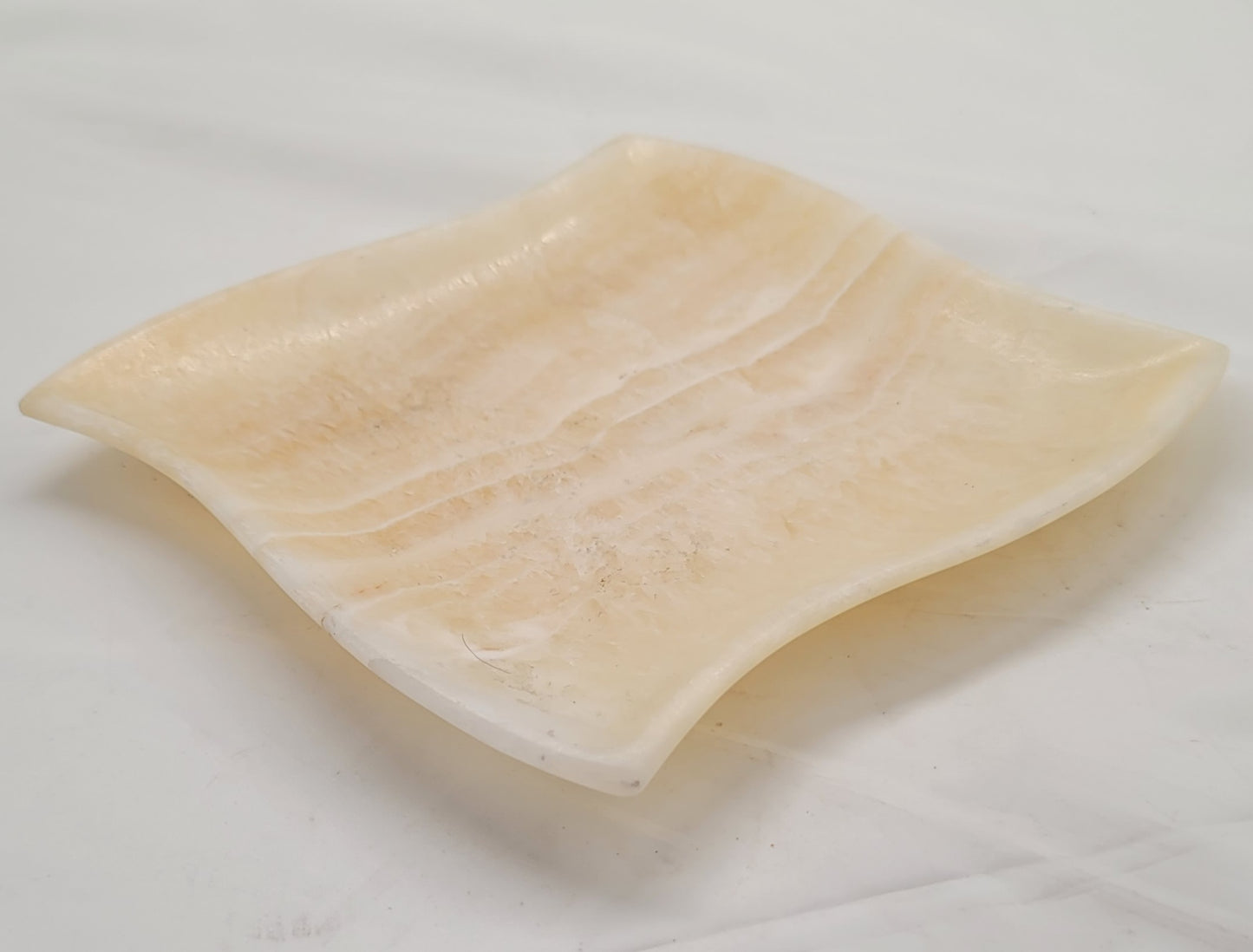 Leaf Beige Decorative Onyx Tray