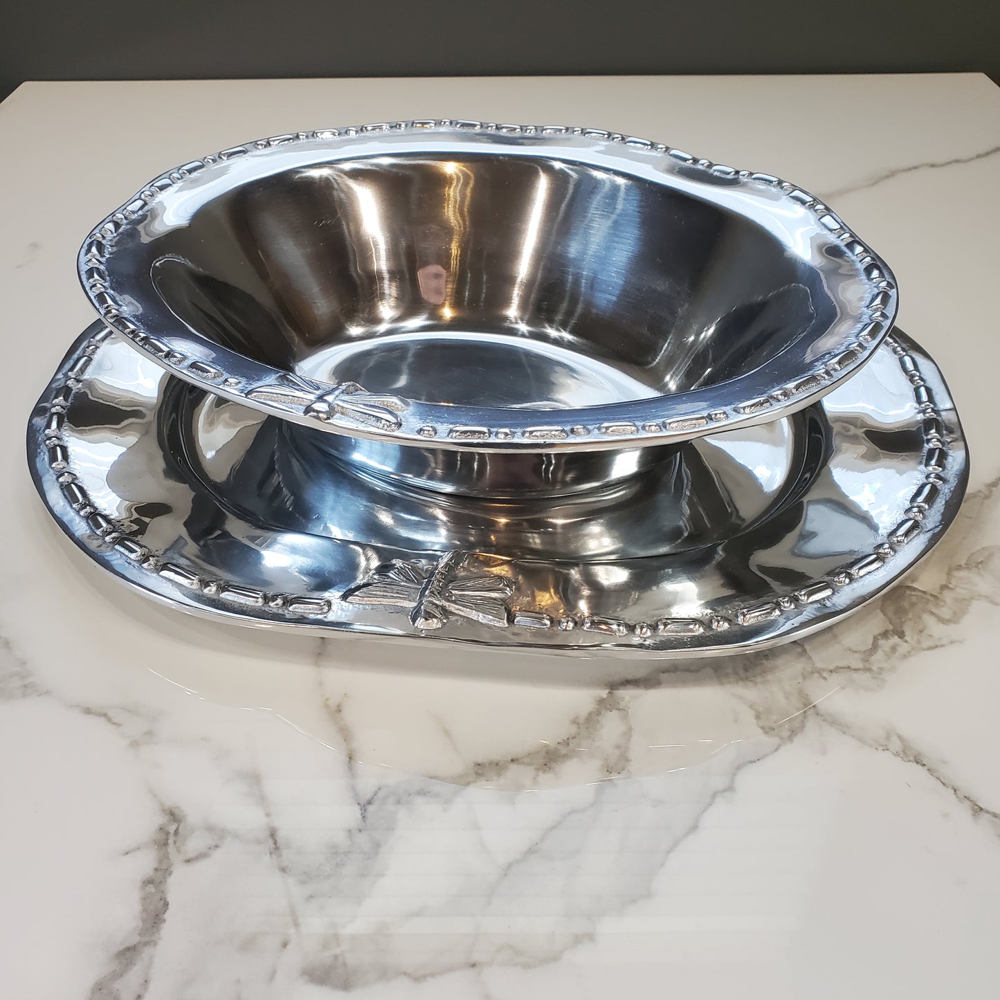 2pc Dragonfly Serving Bowl & Tray