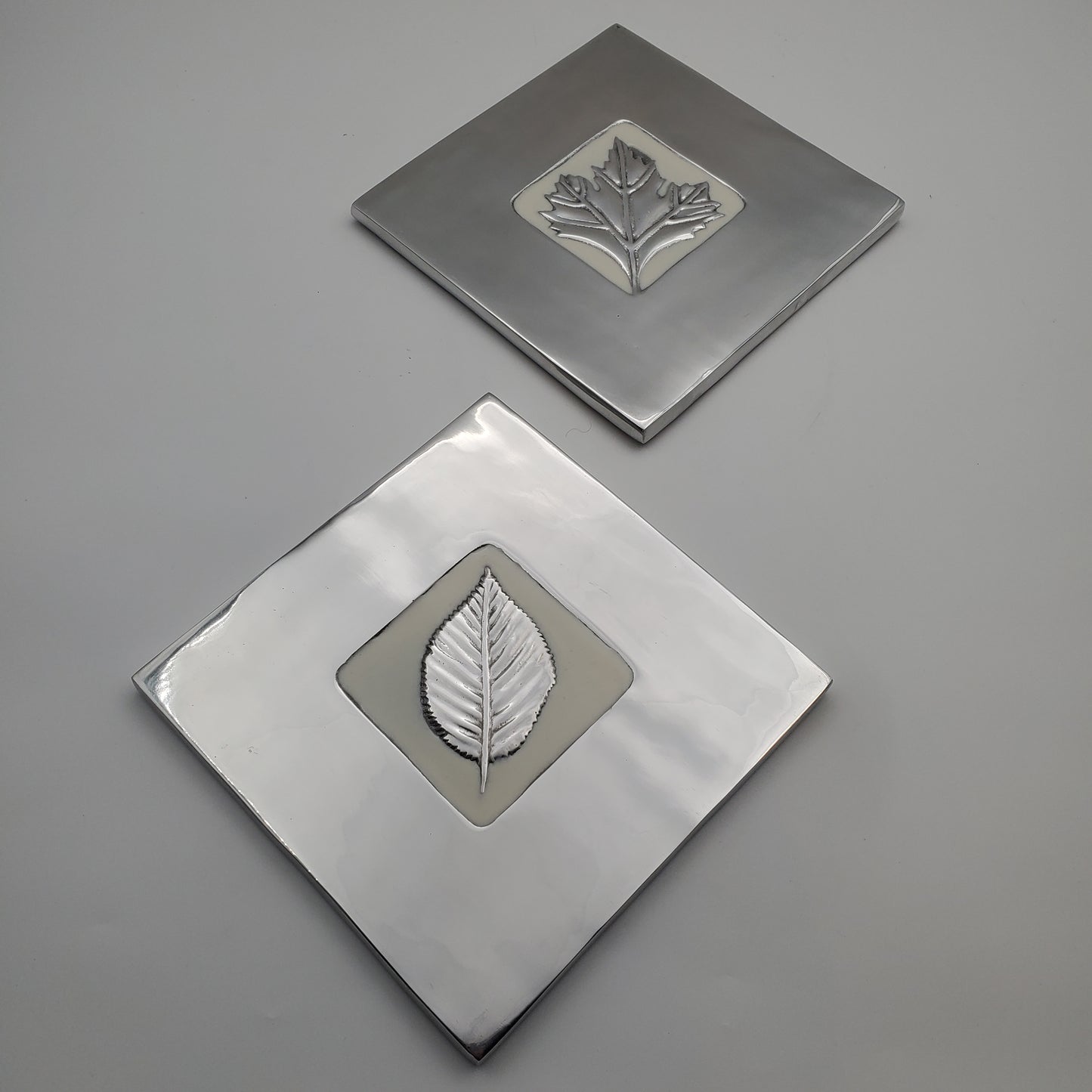 3pc Leaf Pot Holder Tray Set