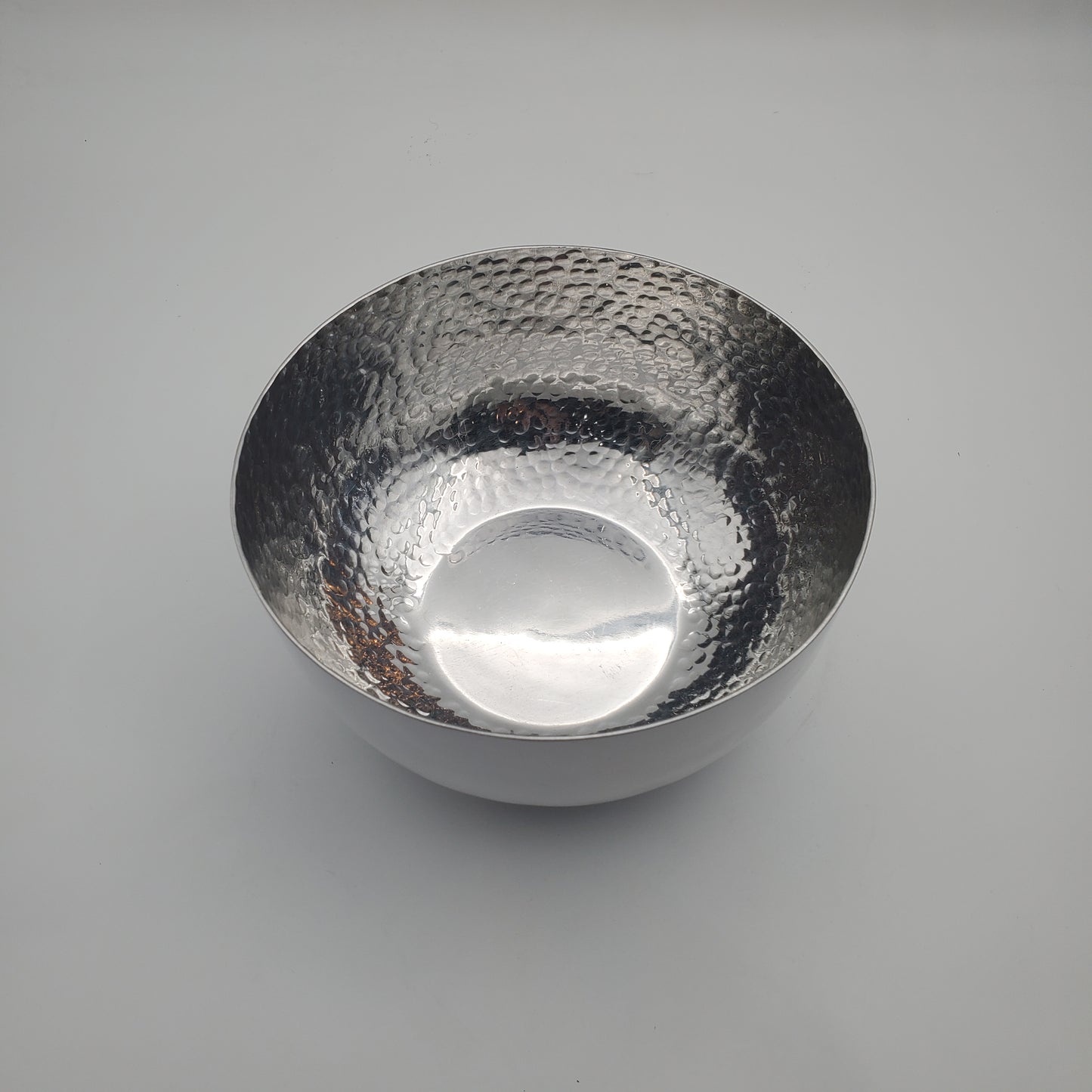 Silver & White Pewter 2pc Salad Bowl Set