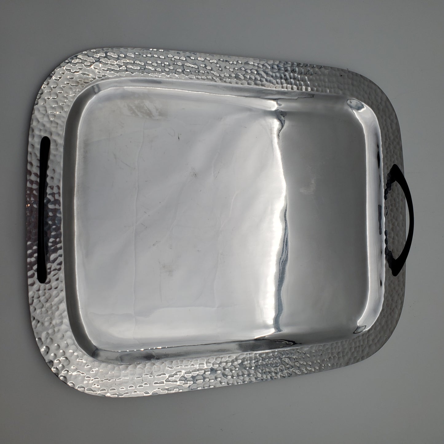 6pc Pewter Serving Tray Set w/ Cheese & Salsa Utensils