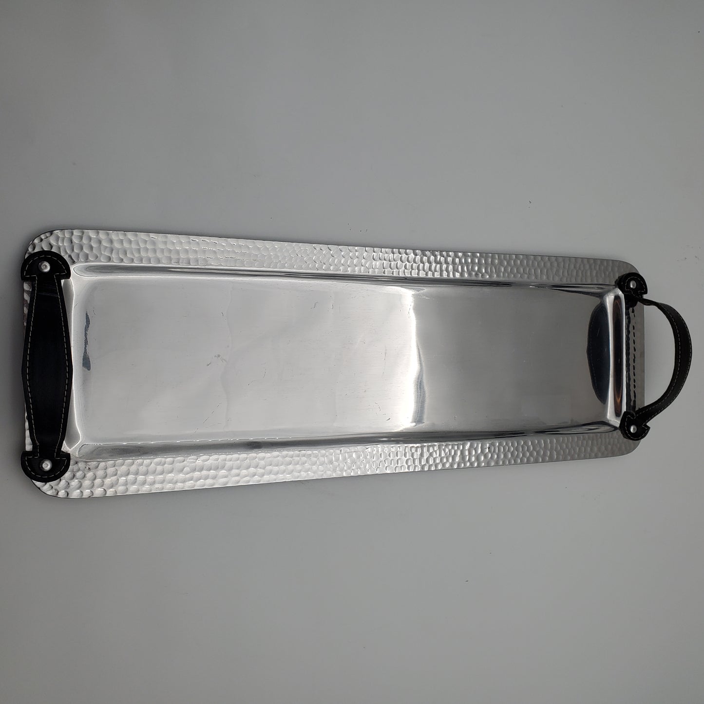 6pc Pewter Serving Tray Set w/ Cheese & Salsa Utensils