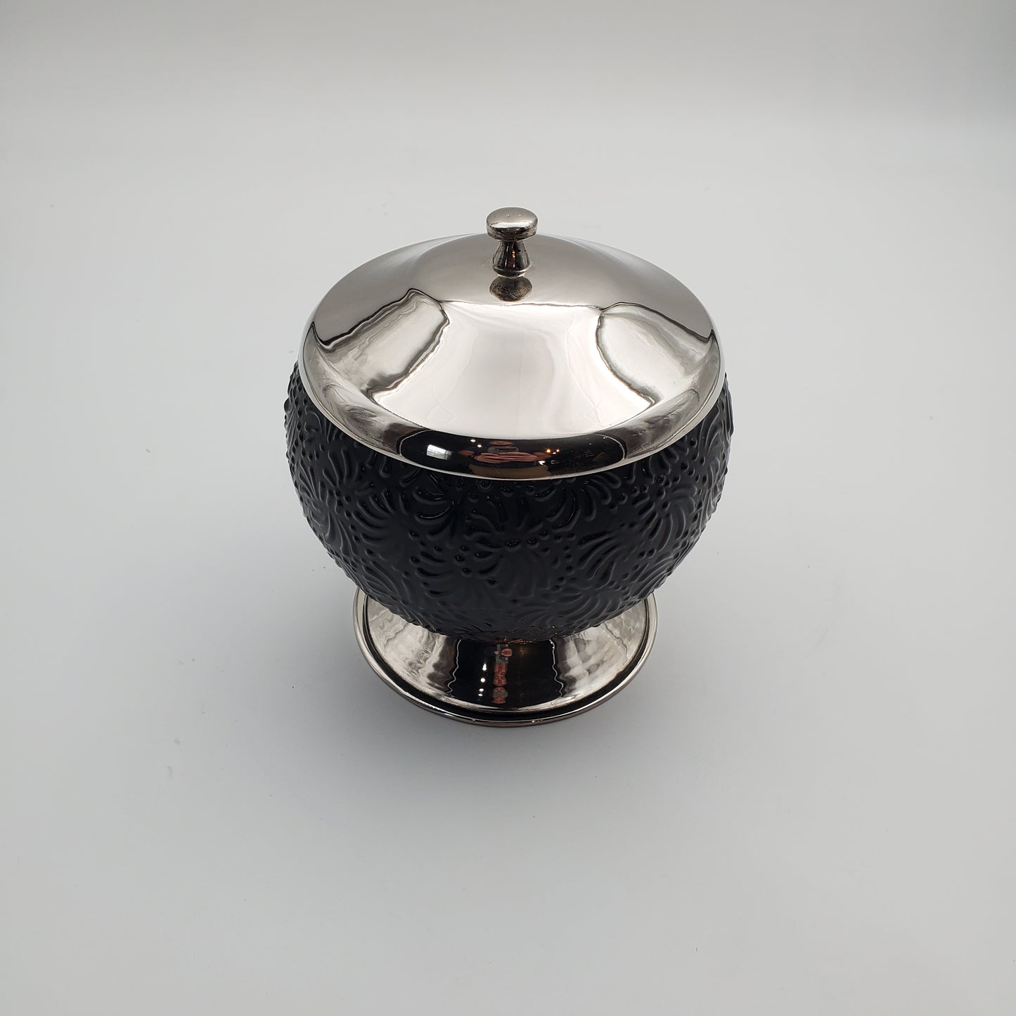Ceramic & Pewter Metal Candy Bowl