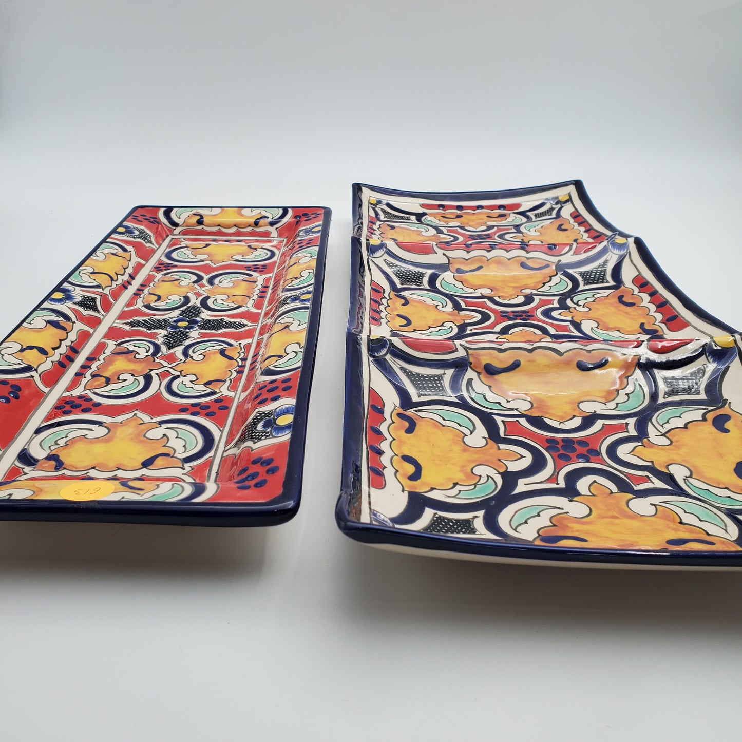 2pc Talavera Serving Tray Set