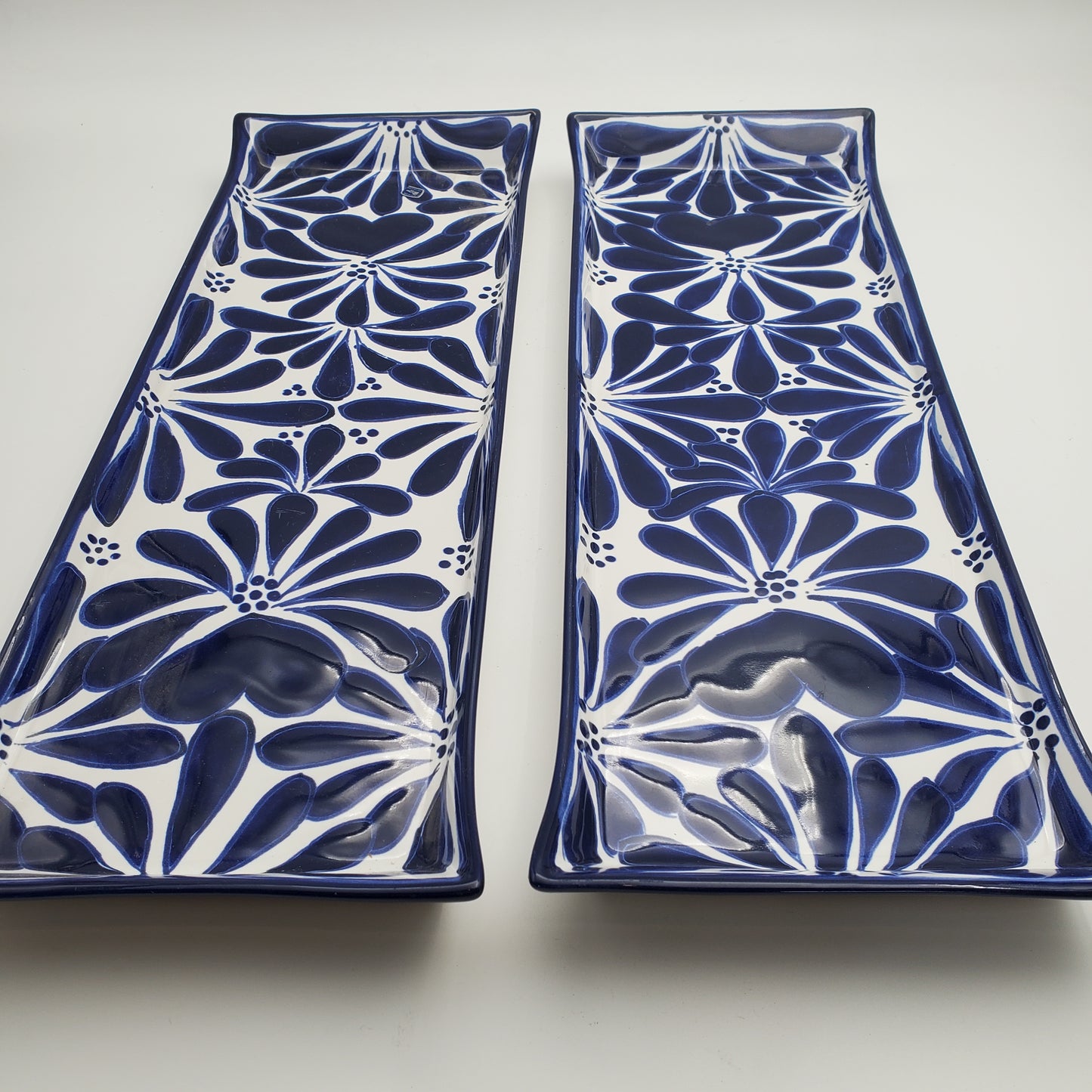 2pc Talavera Serving Tray Set