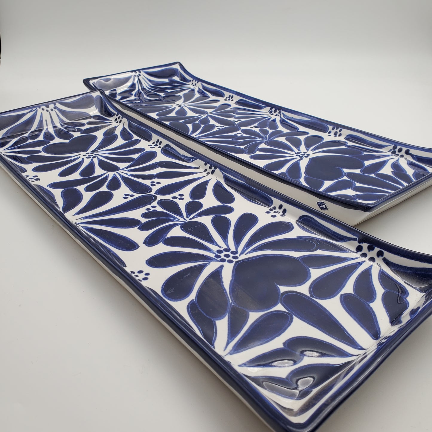 2pc Talavera Serving Tray Set