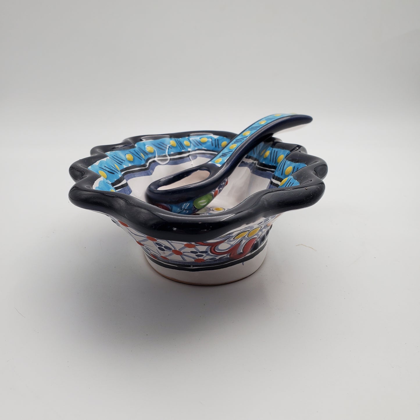 2pc Talavera Serving Bowl w/ Spoon