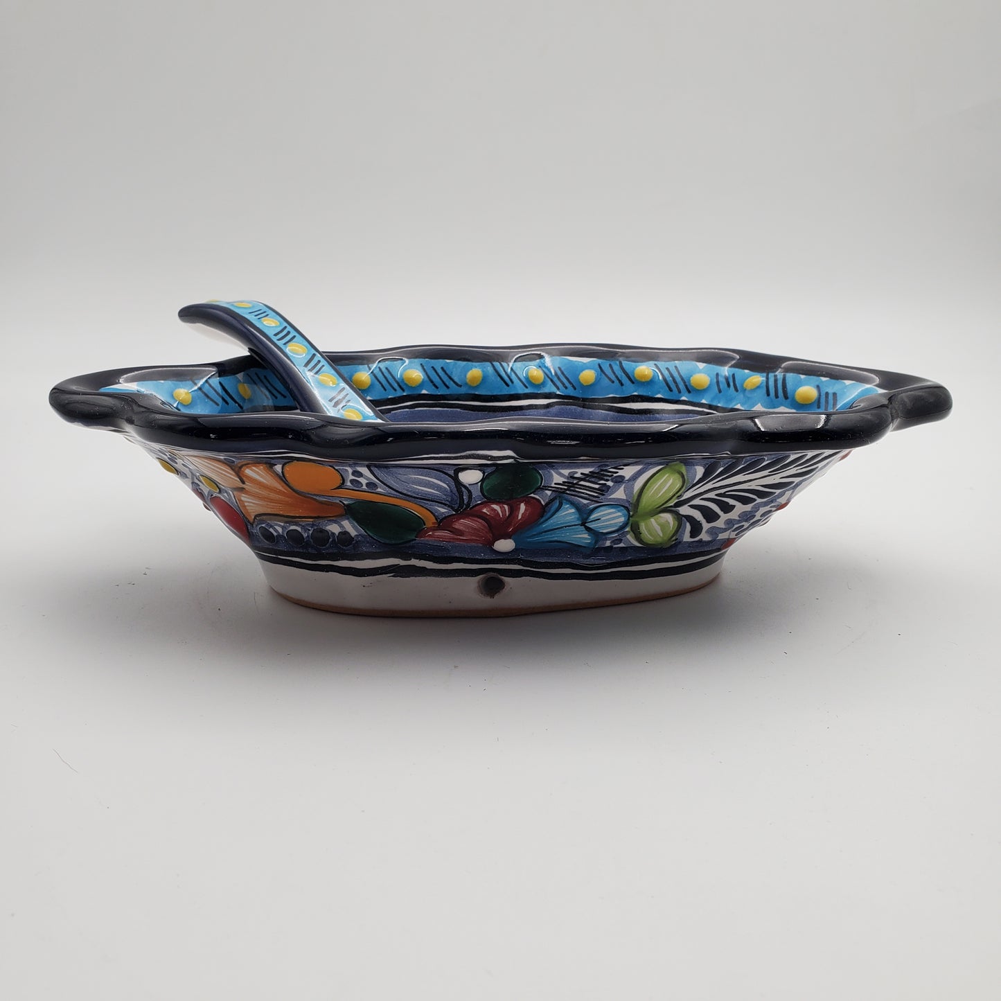 2pc Talavera Serving Bowl w/ Spoon