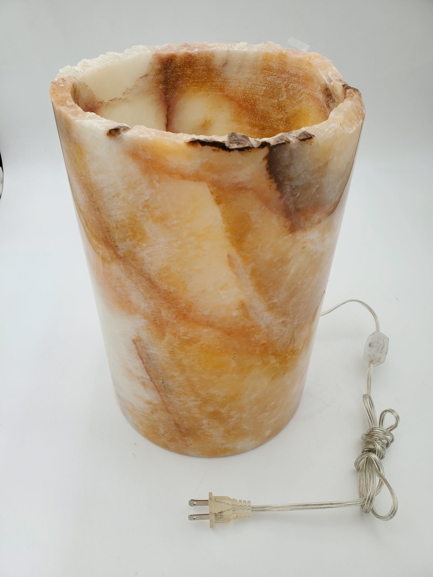 Orange Stratus Onyx Lamp