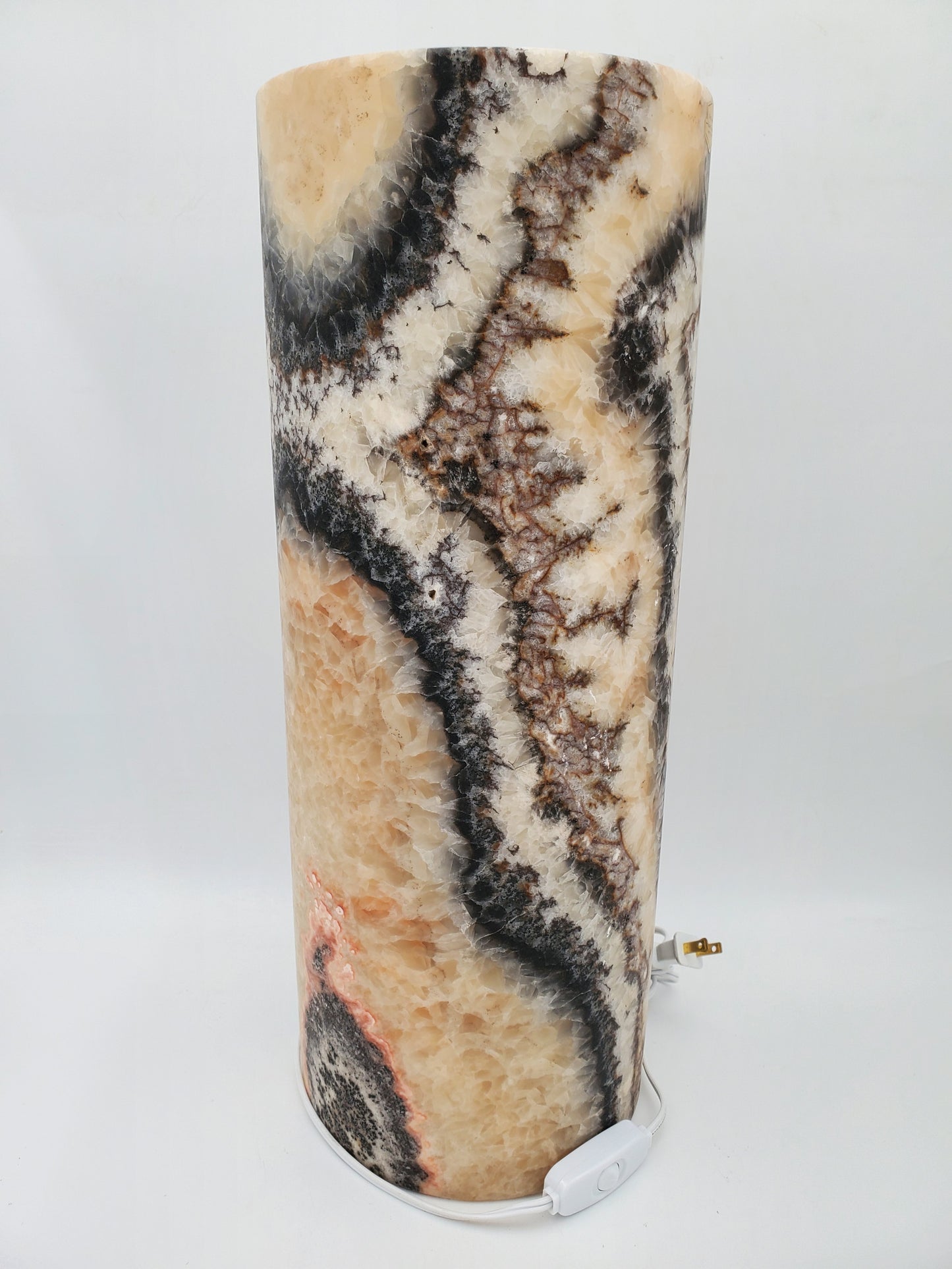 Orange & Black Bacterium Onyx Lamp