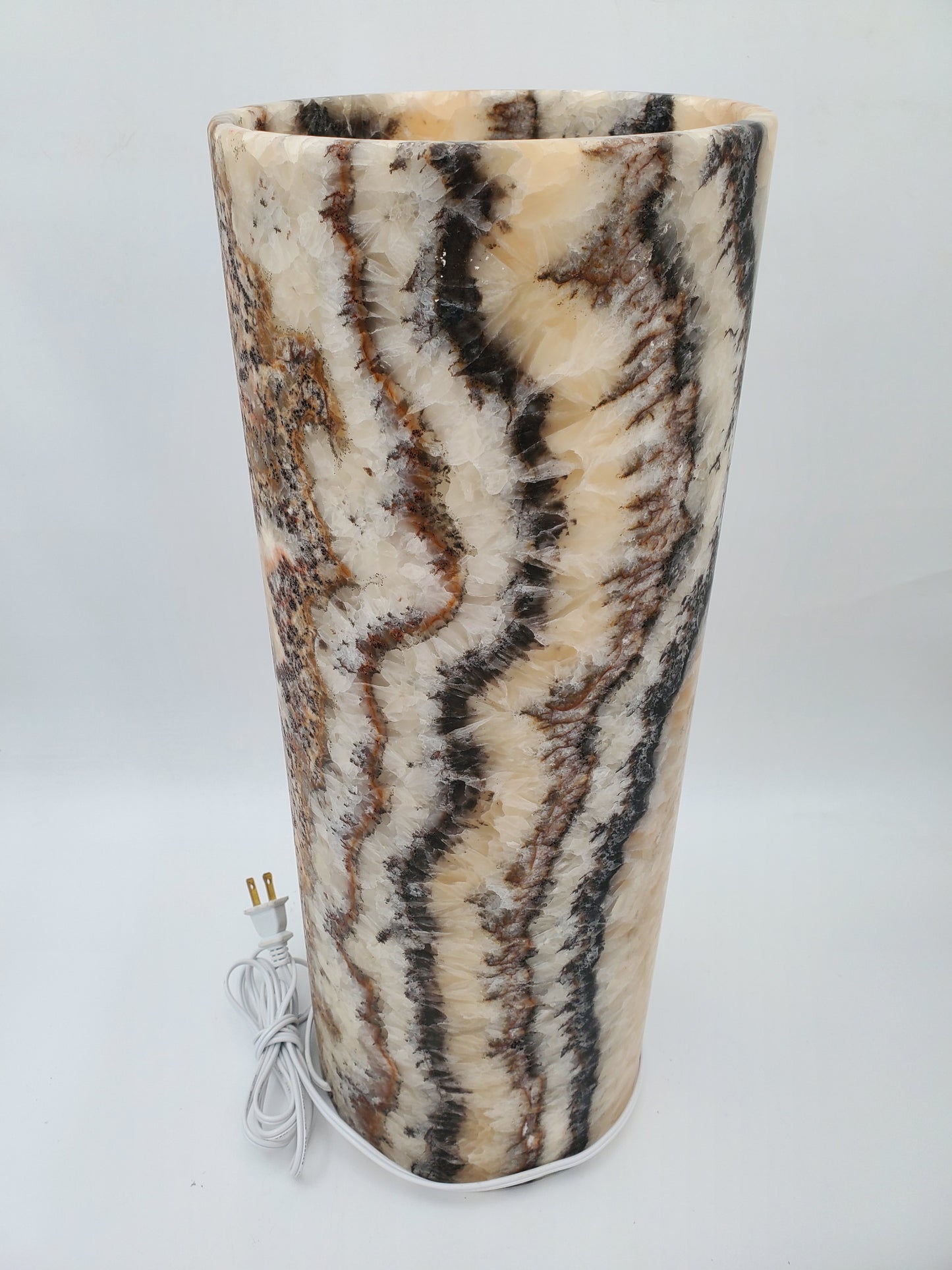 Orange & Black Bacterium Onyx Lamp