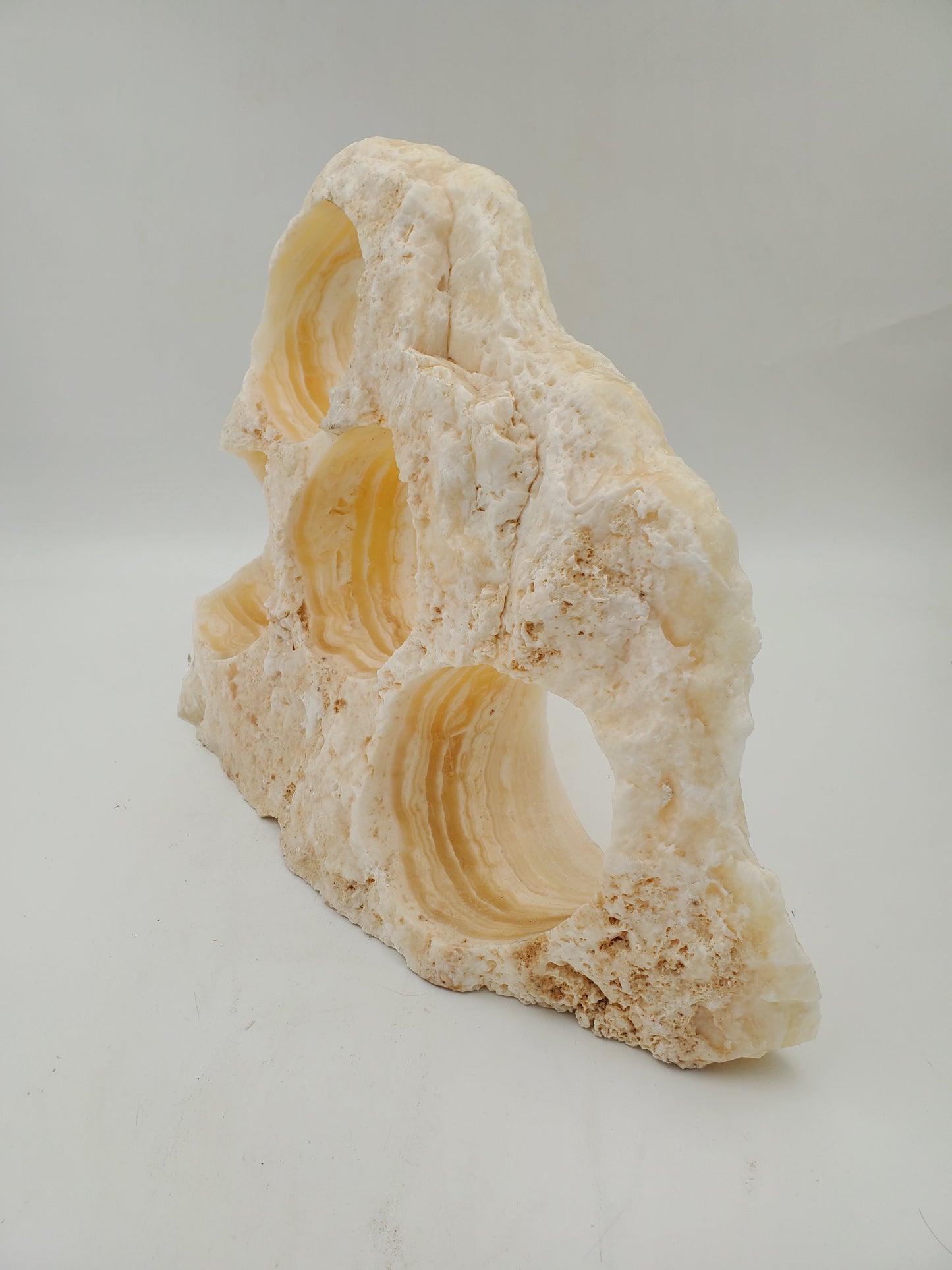 Yellow & Beige Onyx Stone Wine Holder