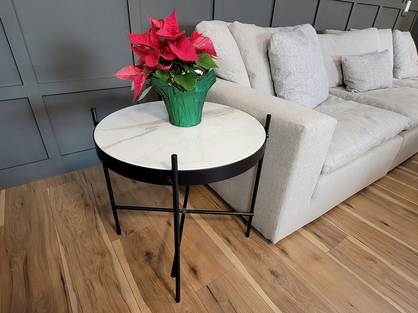 San Miguel 24" End Table w/ Real Stone Top