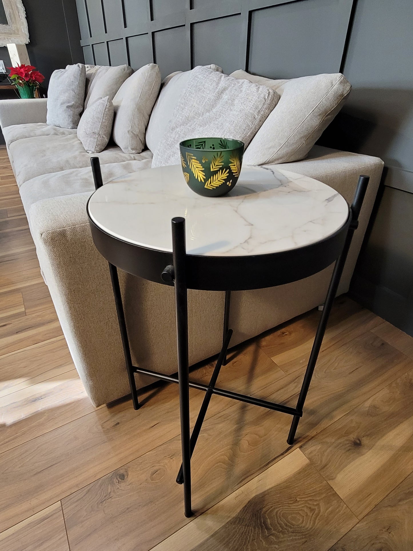 San Miguel 18" End Table w/ Real Stone Top