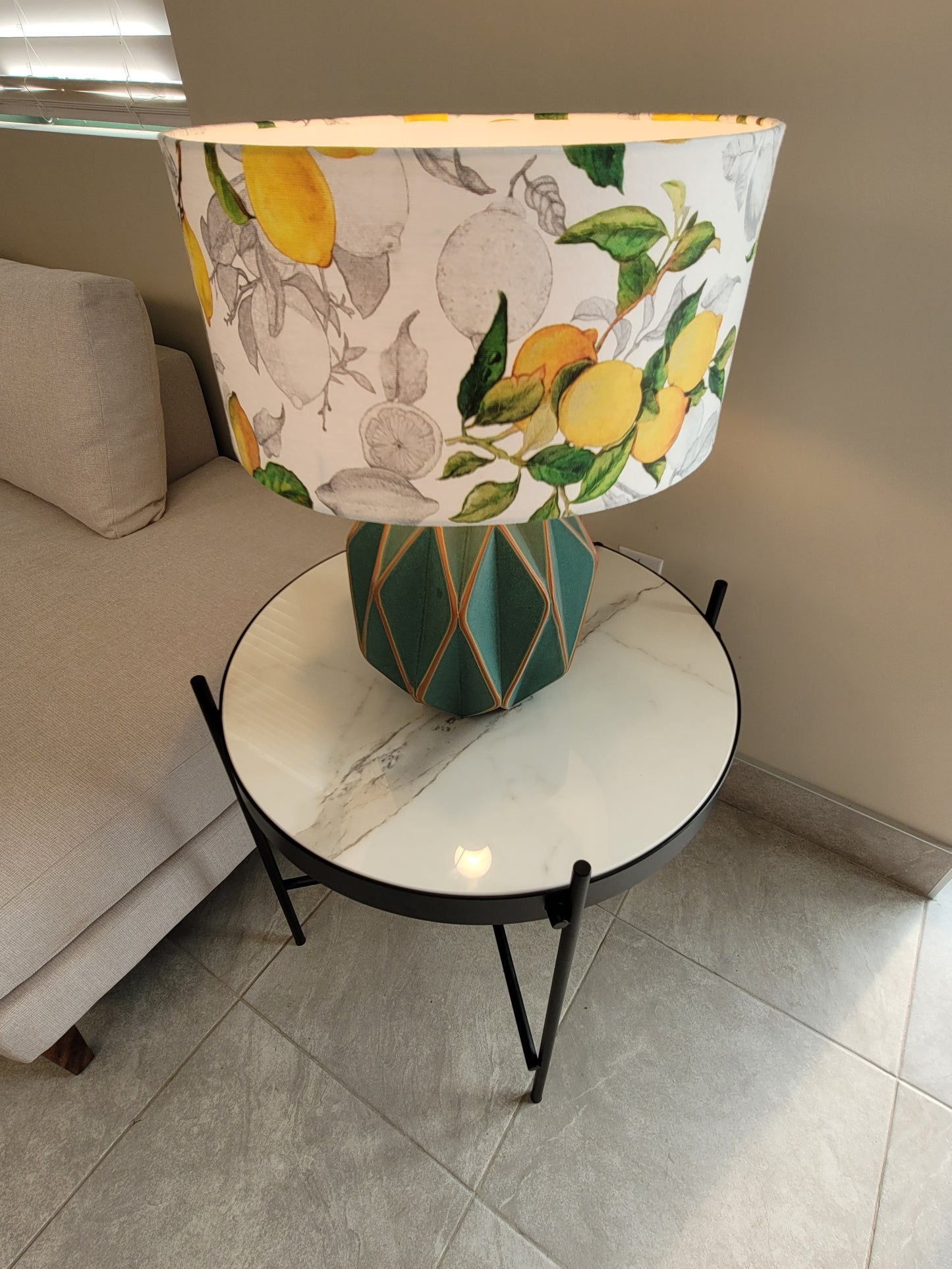 San Miguel 24" End Table w/ Real Stone Top