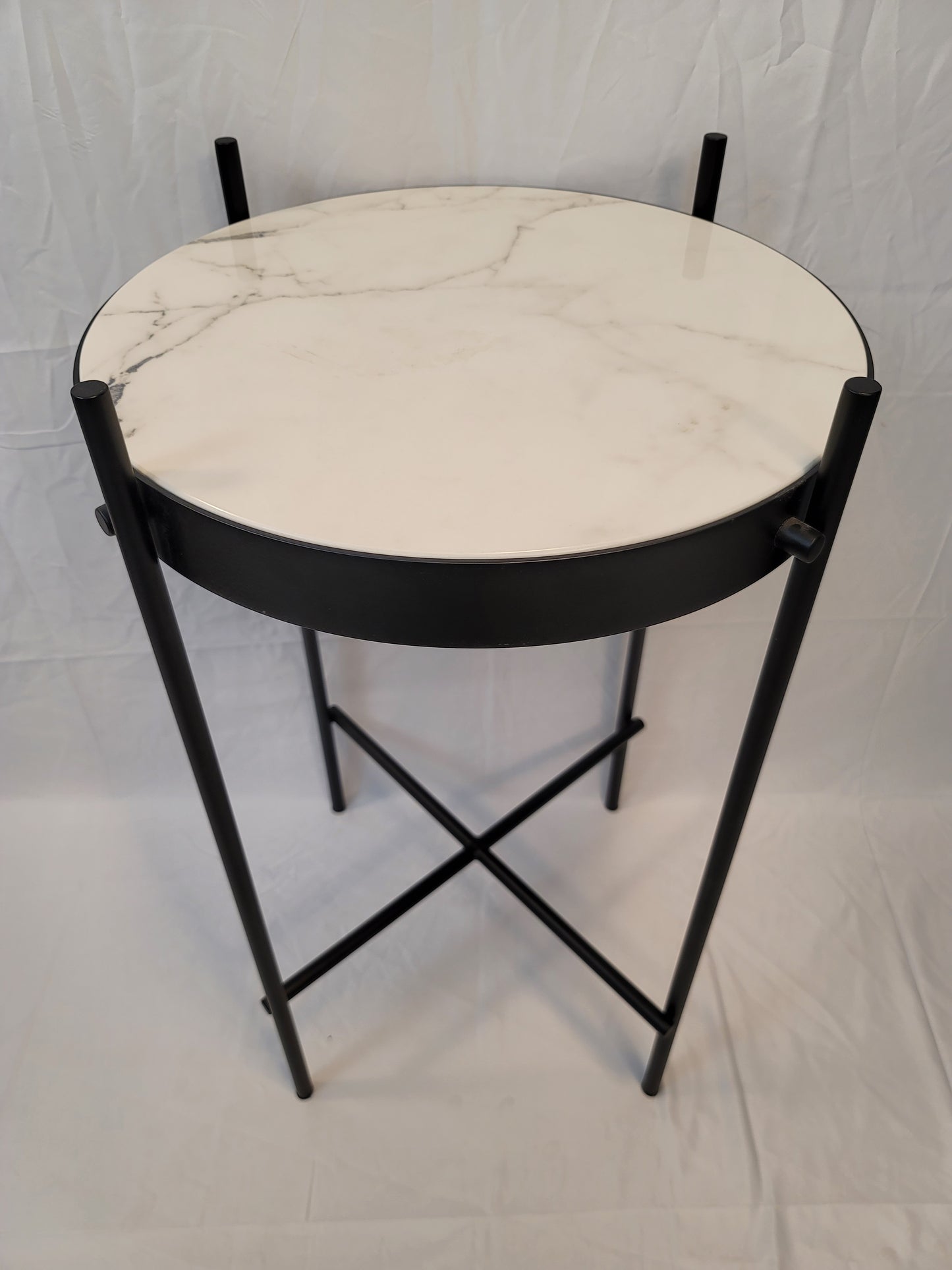 San Miguel 18" End Table w/ Real Stone Top