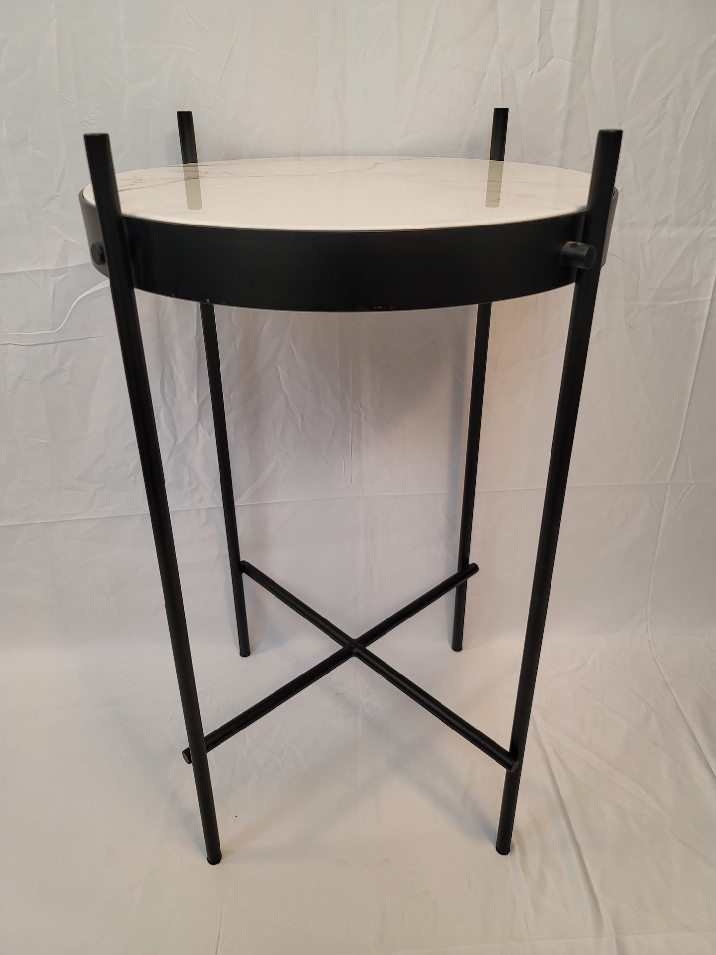 San Miguel 18" End Table w/ Real Stone Top