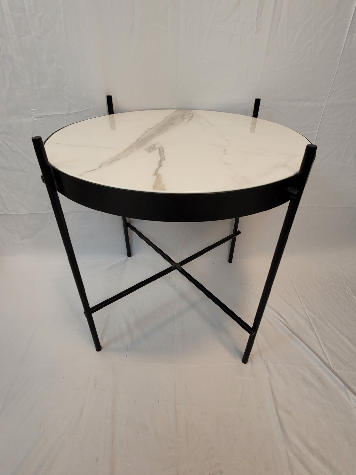 San Miguel 24" End Table w/ Real Stone Top