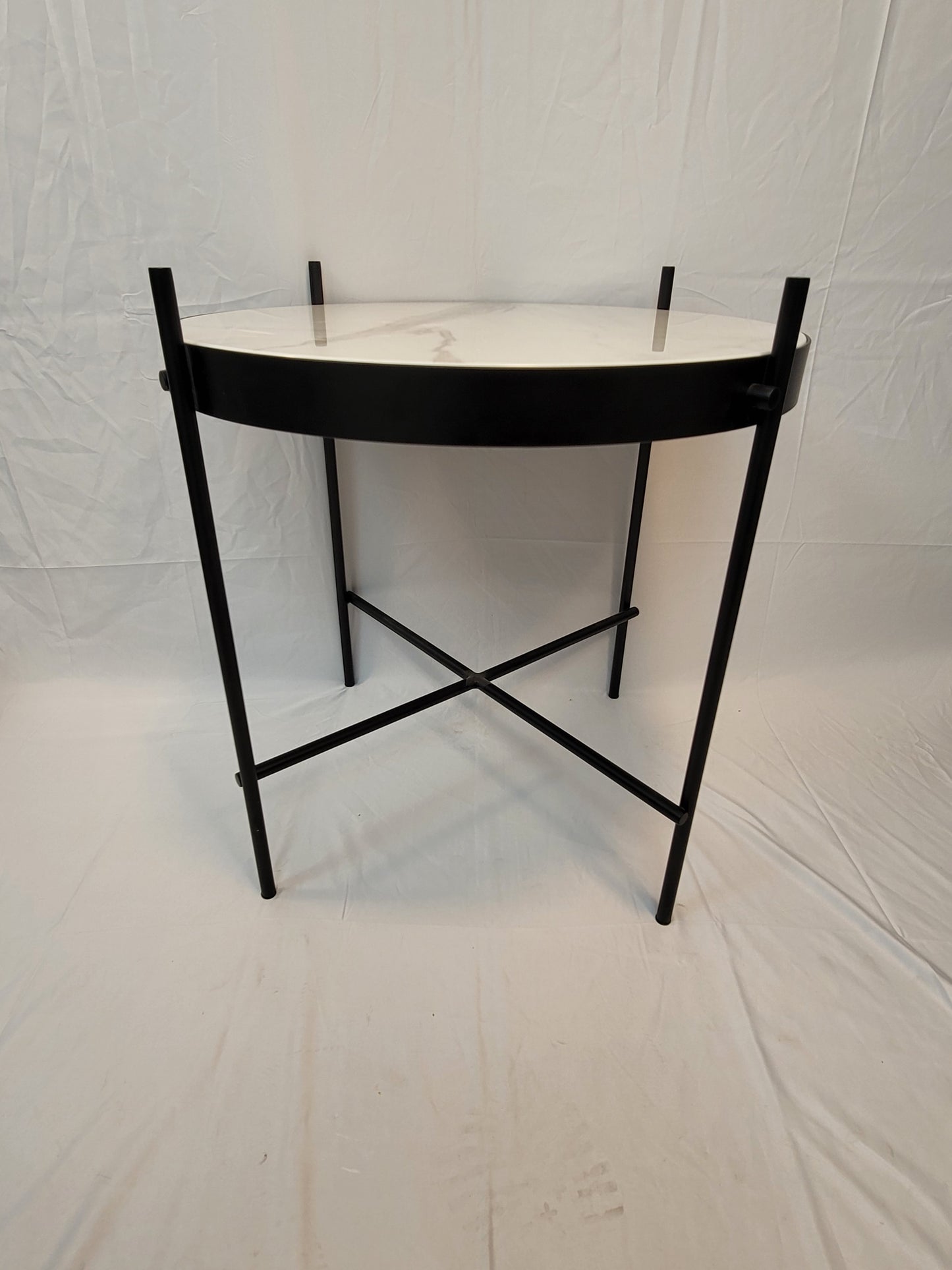 San Miguel 24" End Table w/ Real Stone Top