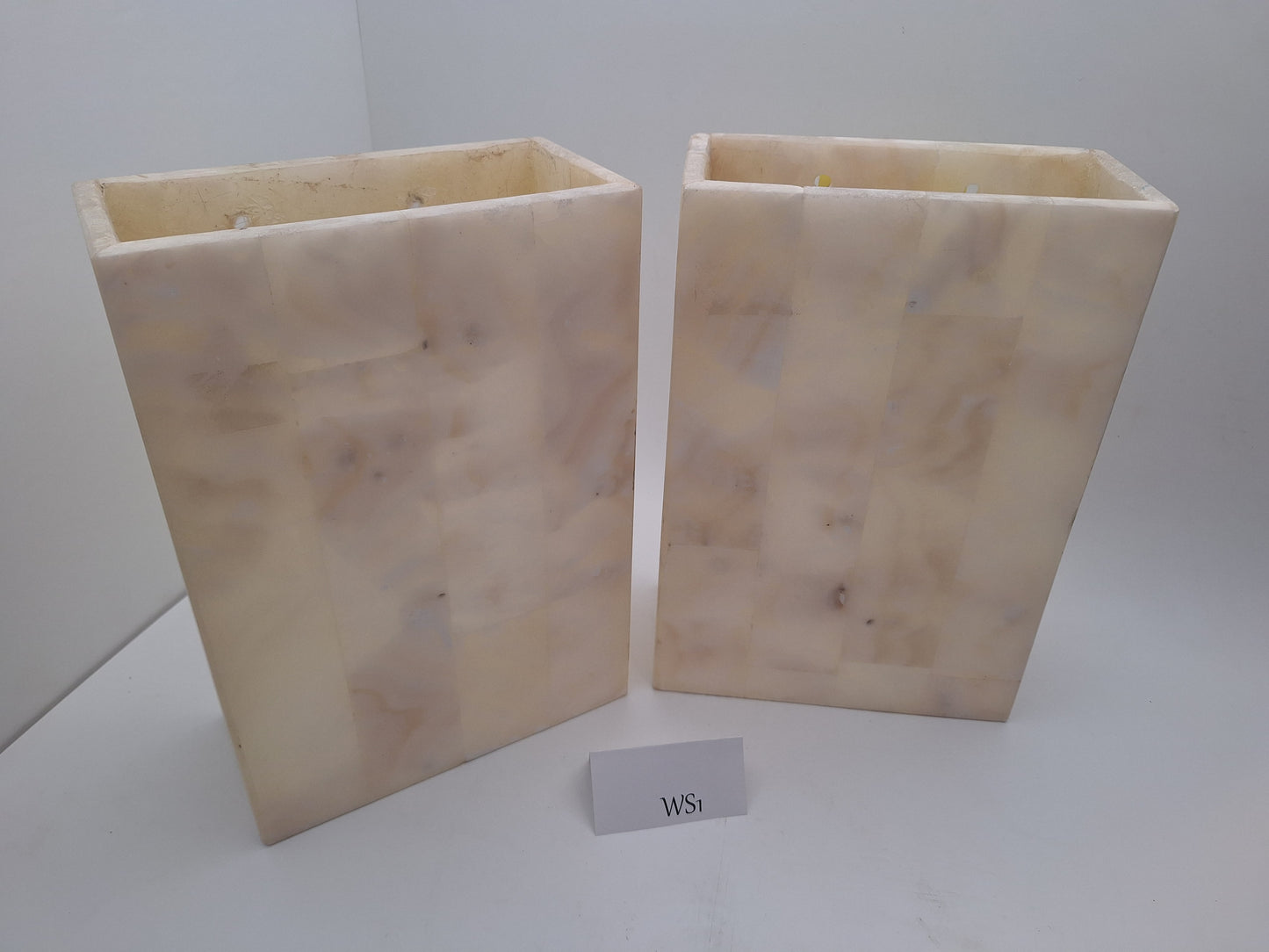 Beige Onyx Wall Sconce Set