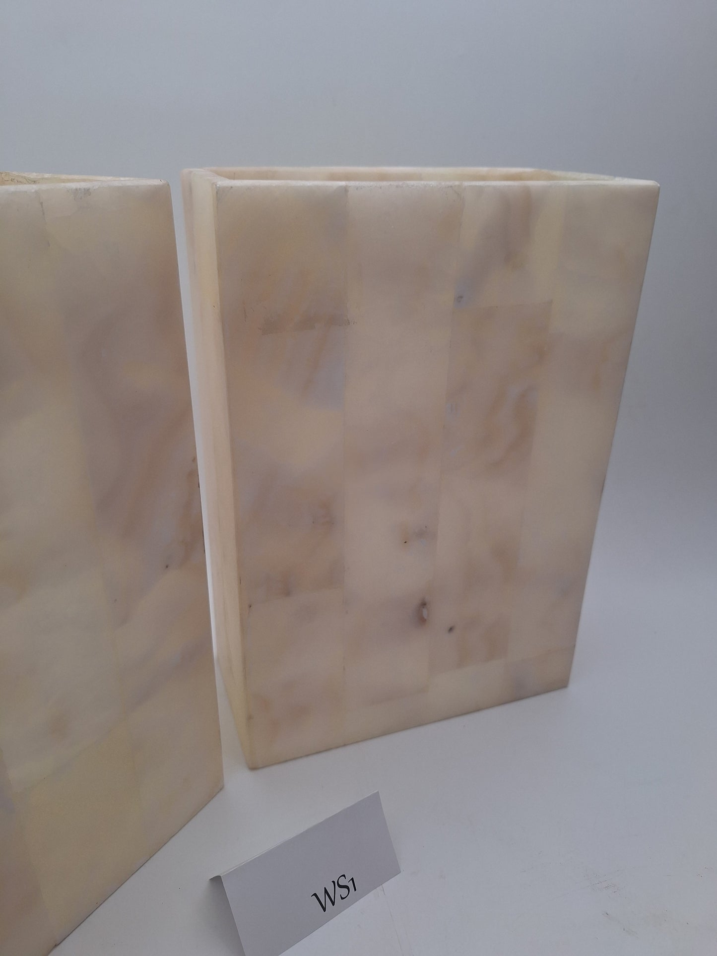 Beige Onyx Wall Sconce Set