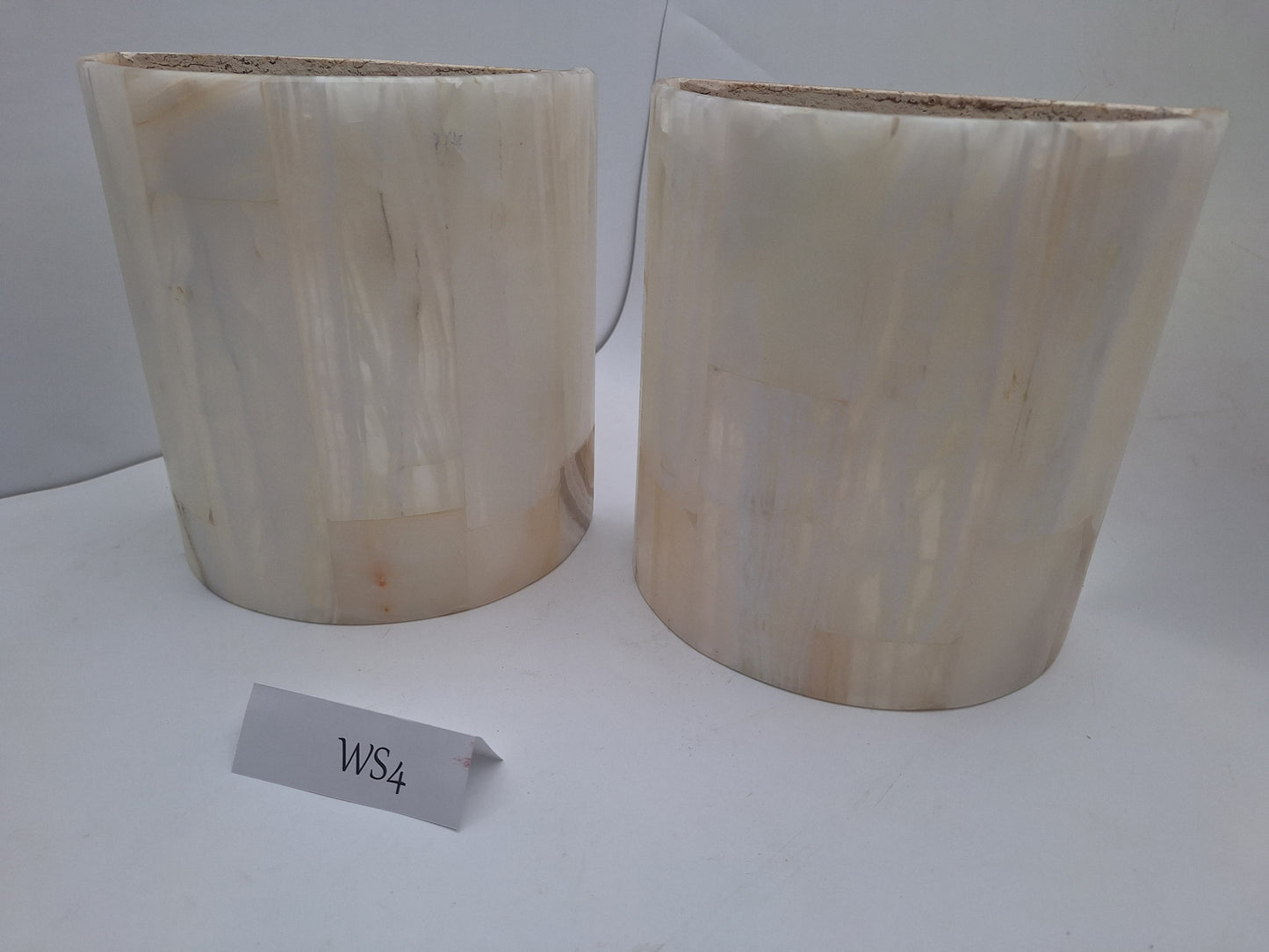 White Onyx Wall Sconce Set