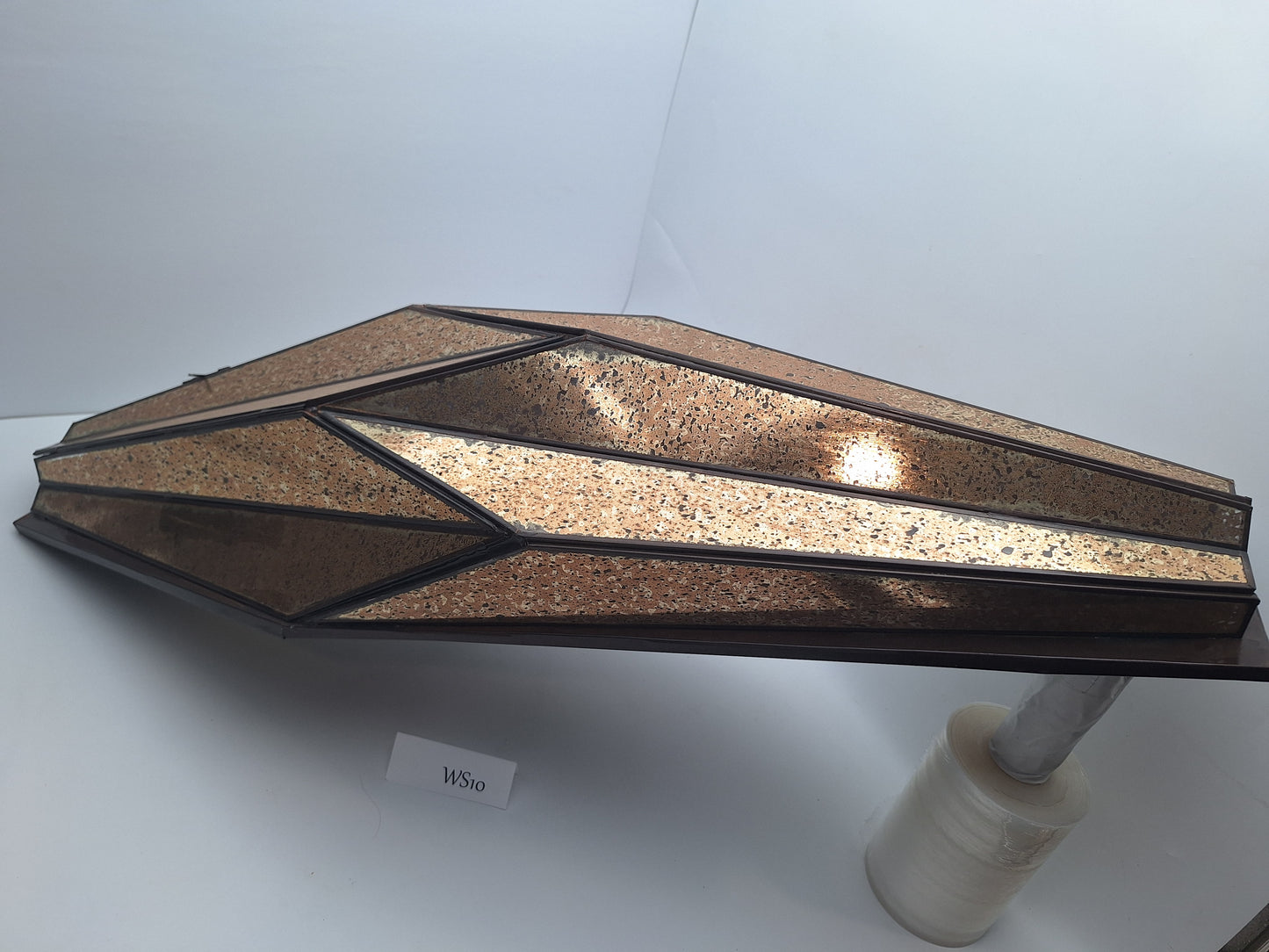 Distressed Tin & Glass Wall Sconce