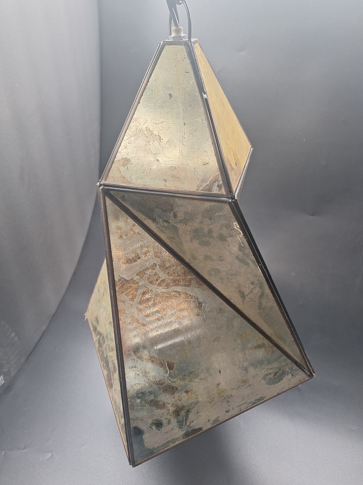 Gold Tin Geometric Ceiling Pendant Lamp- DISCOUNTED