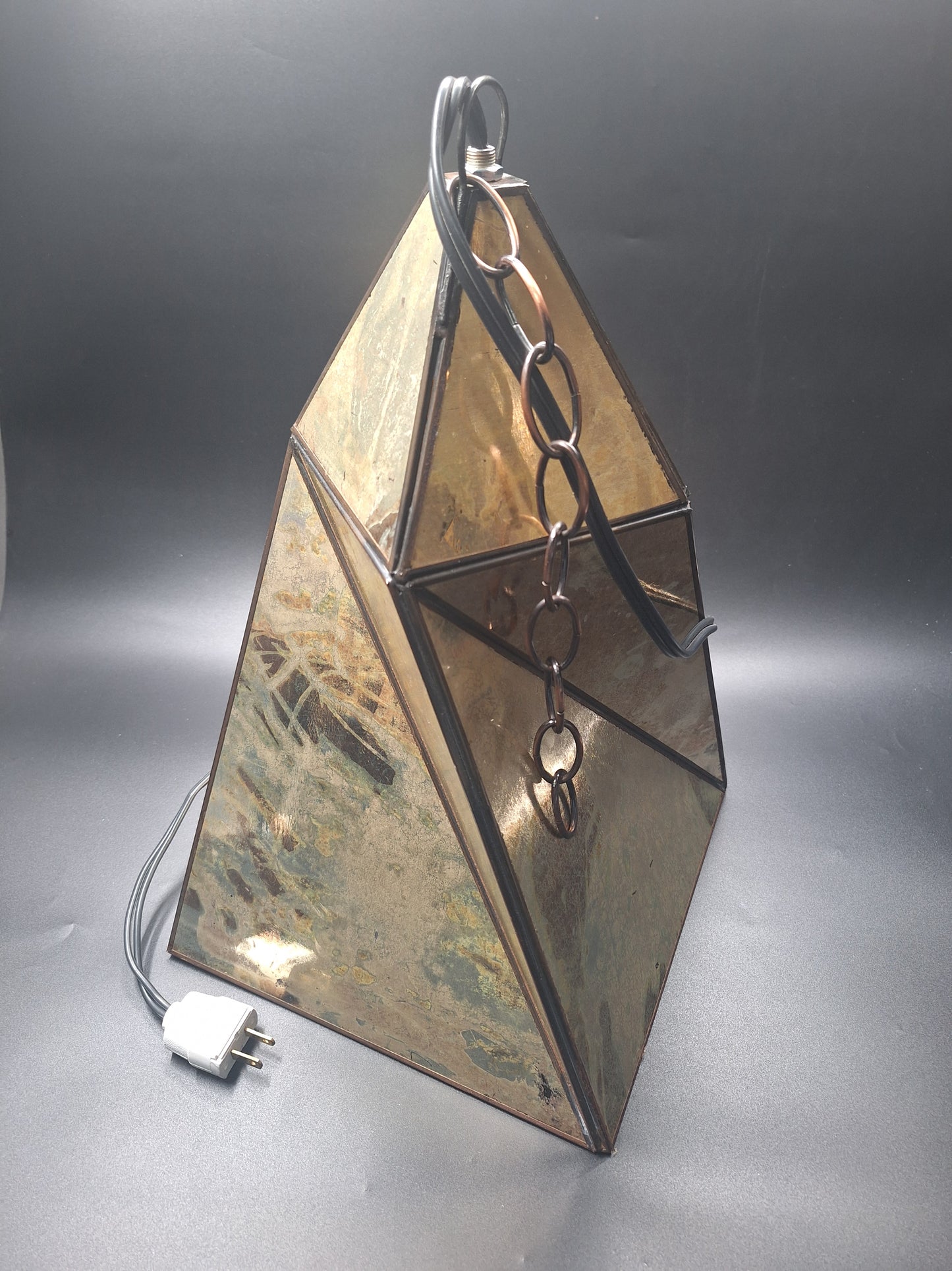 Gold Tin Geometric Ceiling Pendant Lamp- DISCOUNTED
