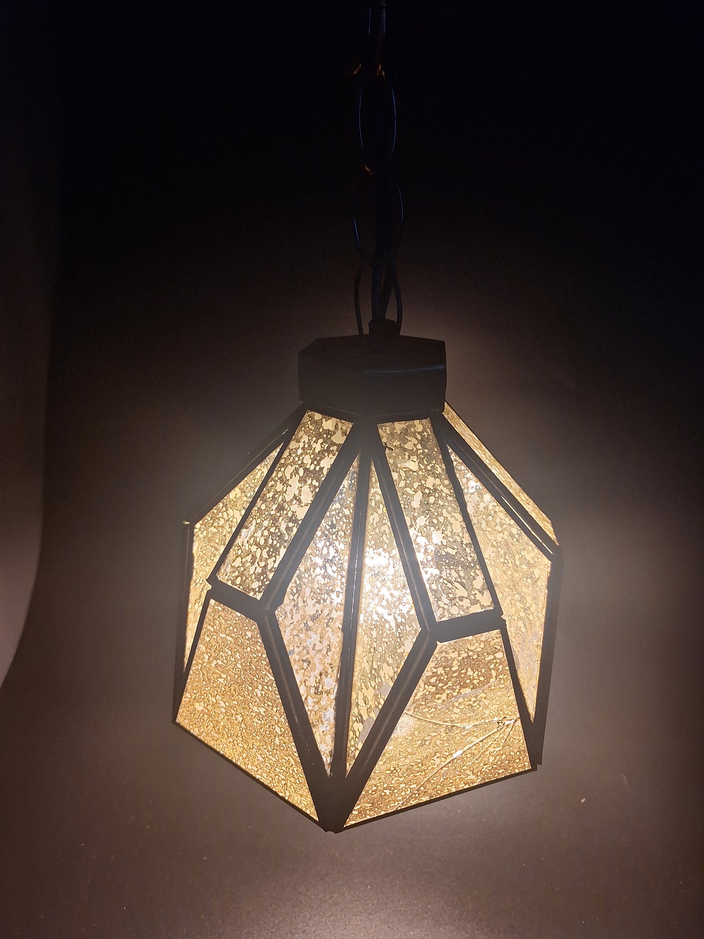 Small Bell Gold Tin Geometric Ceiling Pendant Lamp