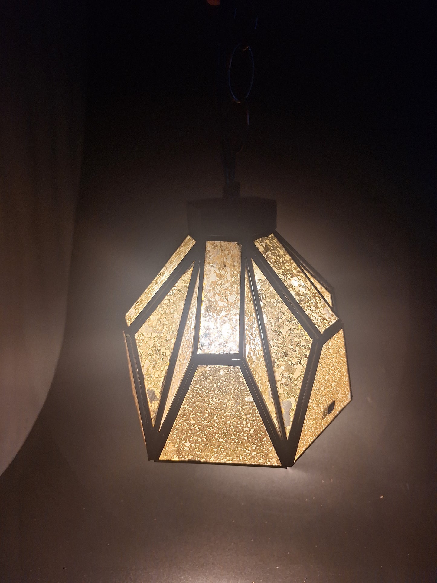 Small Bell Gold Tin Geometric Ceiling Pendant Lamp