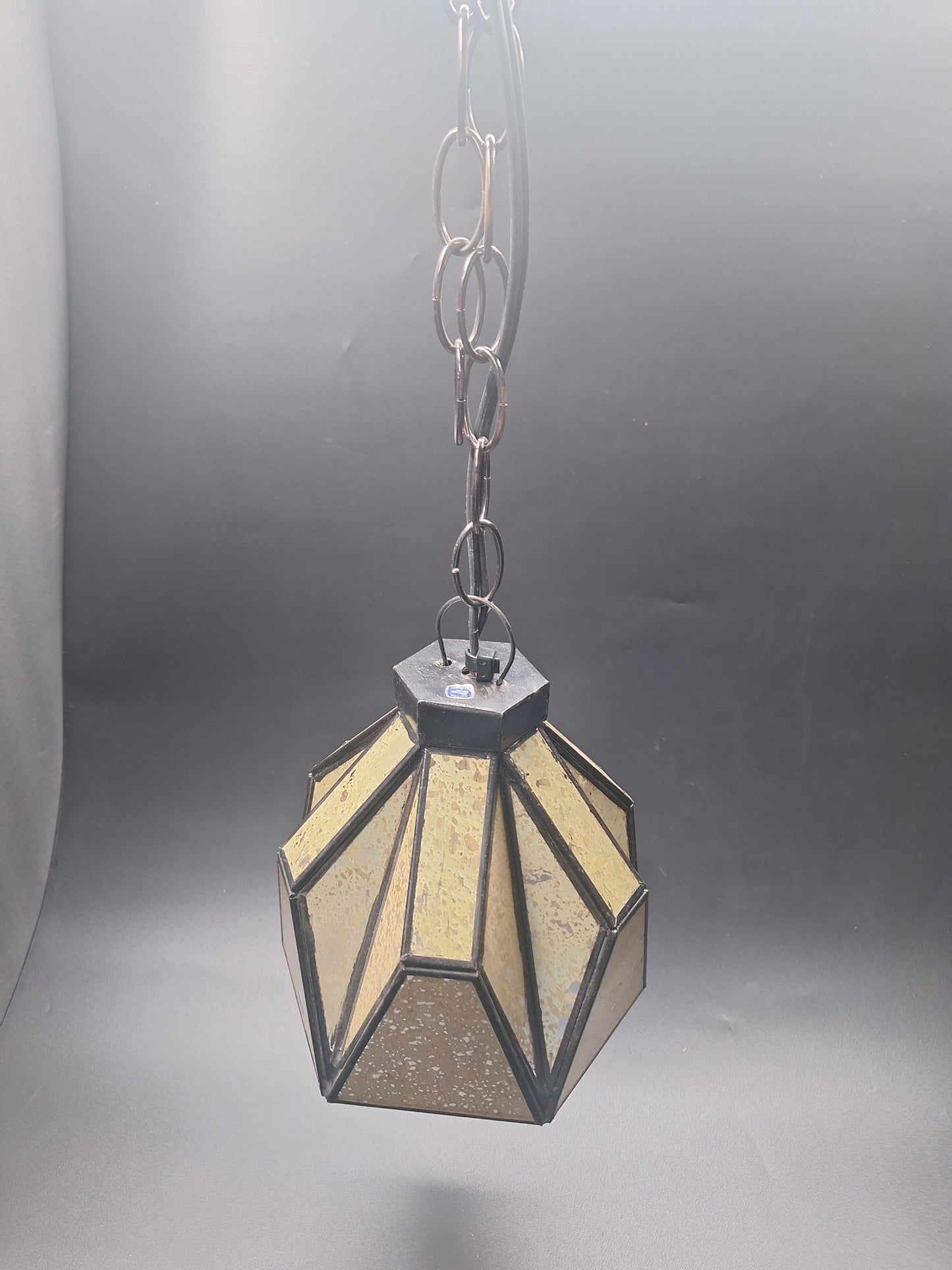 Small Bell Gold Tin Geometric Ceiling Pendant Lamp