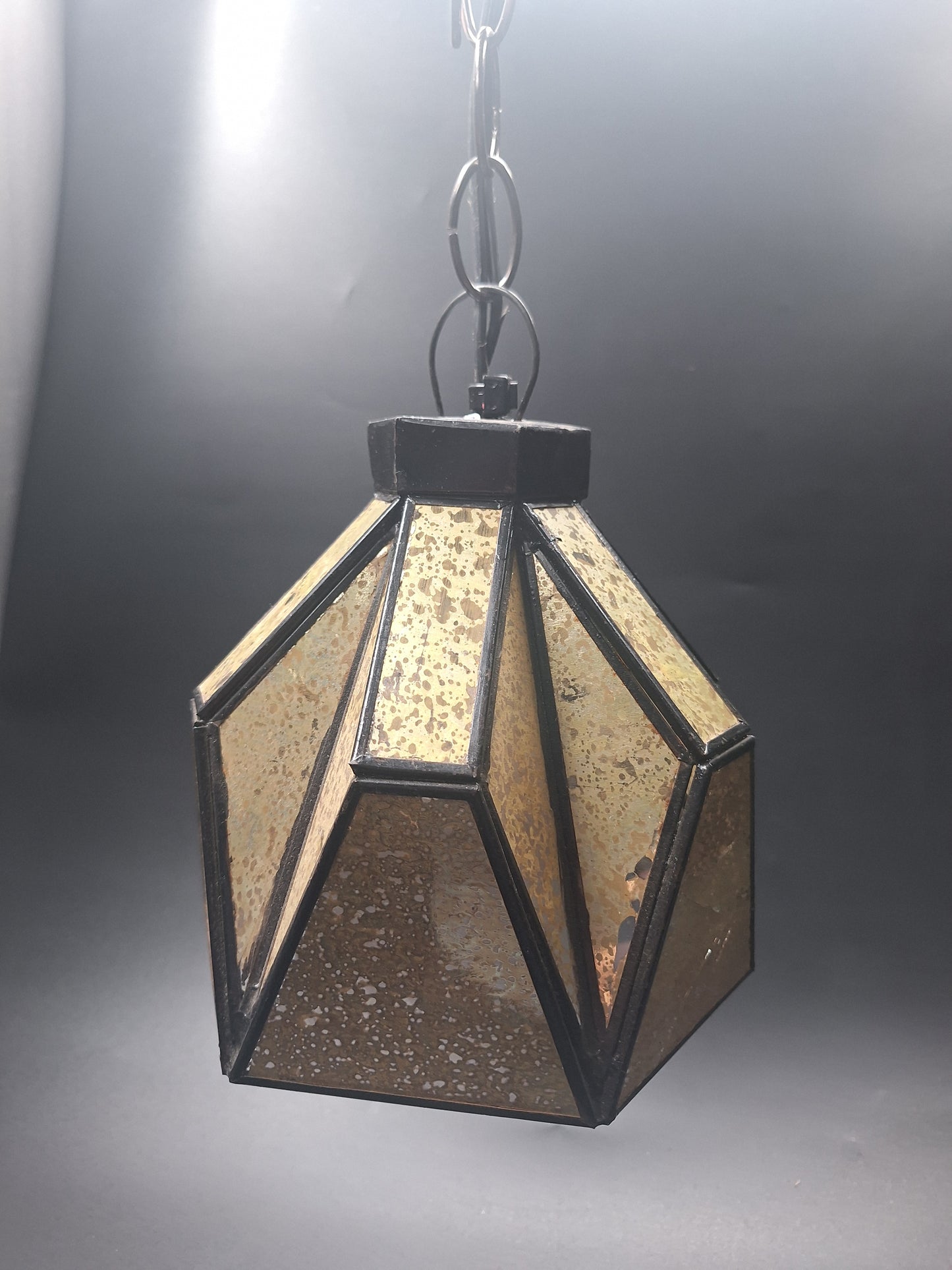 Small Bell Gold Tin Geometric Ceiling Pendant Lamp