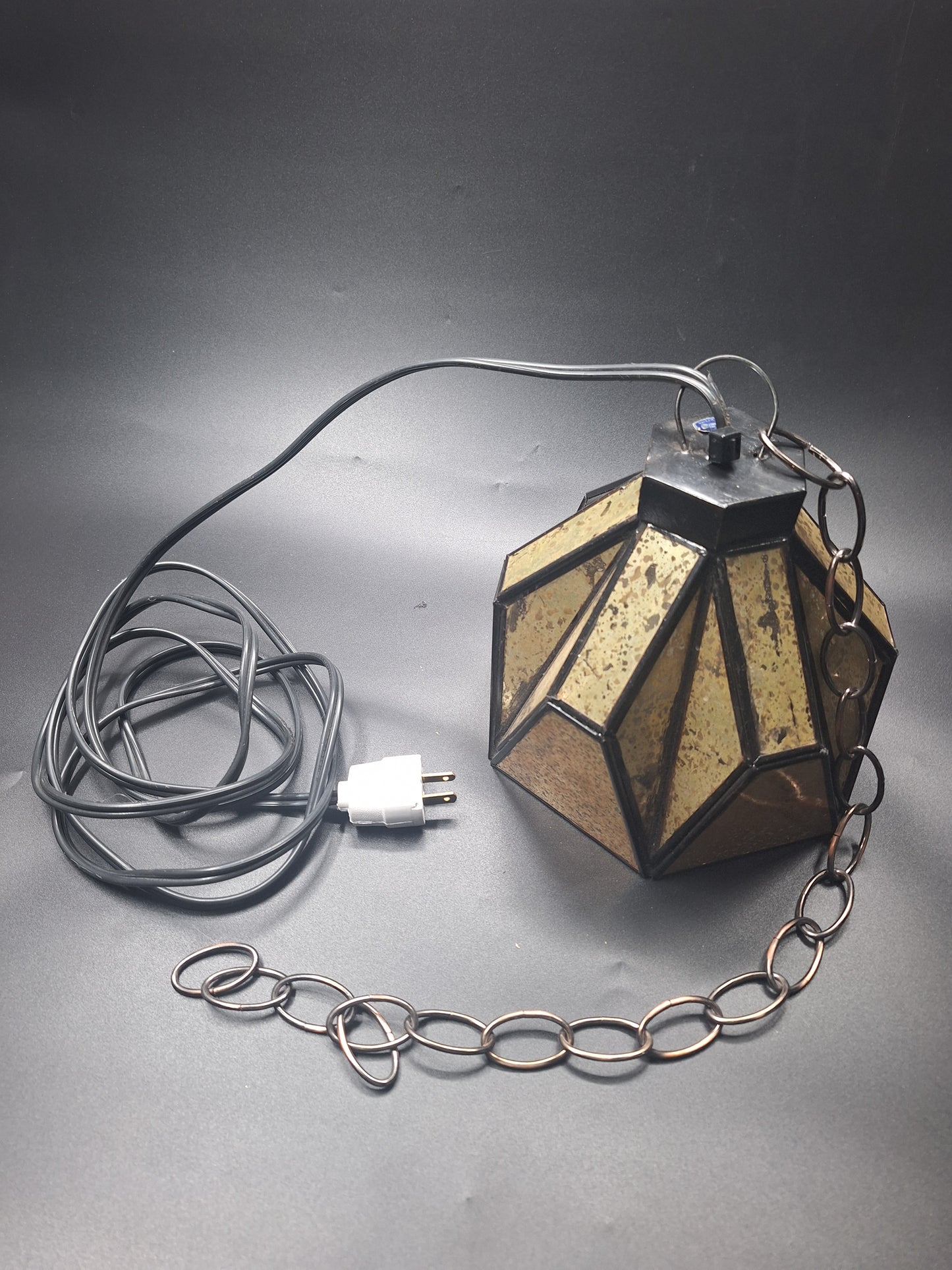Small Bell Gold Tin Geometric Ceiling Pendant Lamp