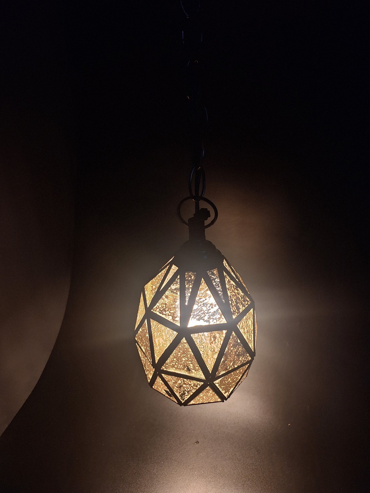 Small Pineapple Gold Tin Geometric Ceiling Pendant Lamp