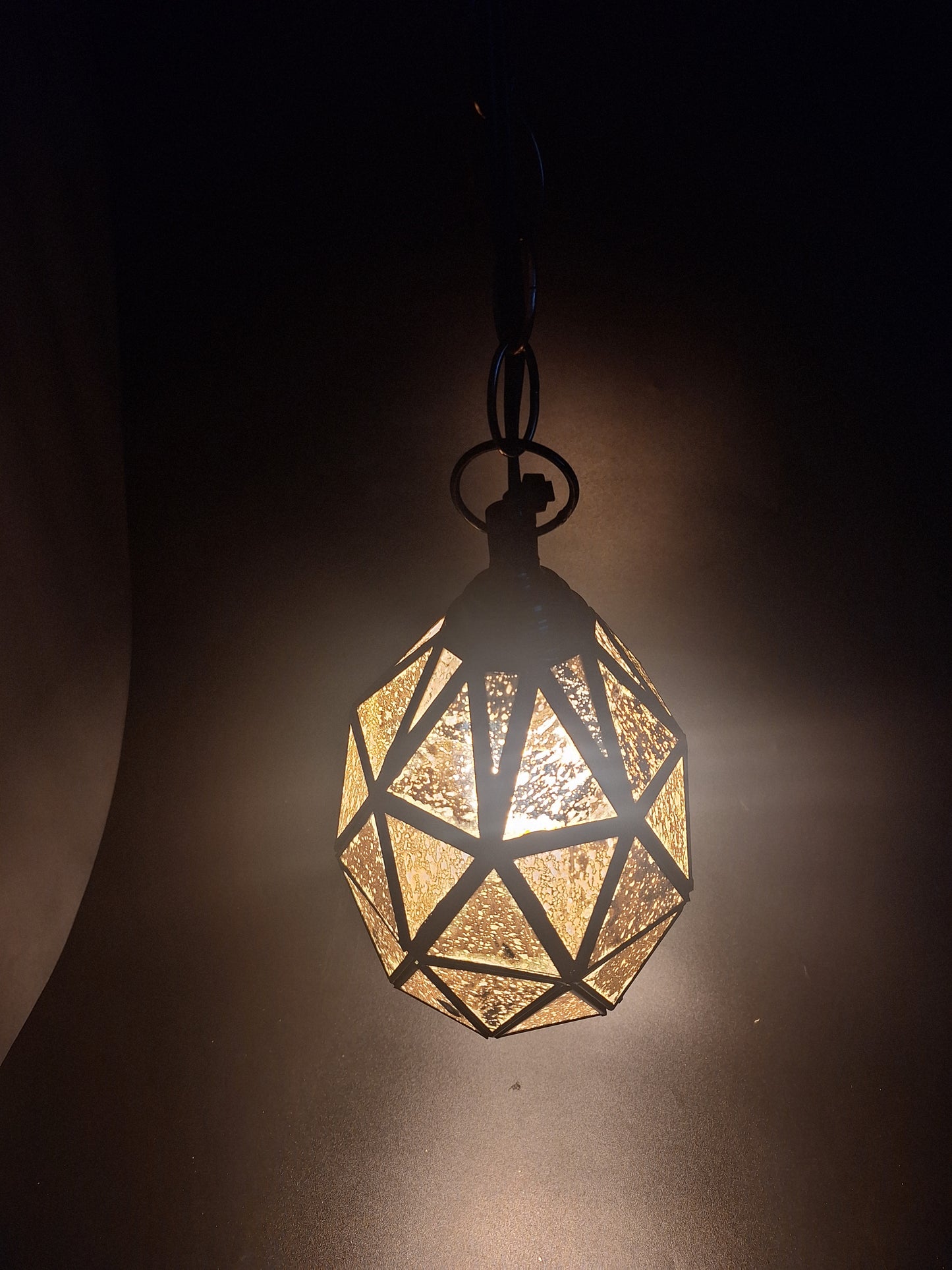 Small Pineapple Gold Tin Geometric Ceiling Pendant Lamp