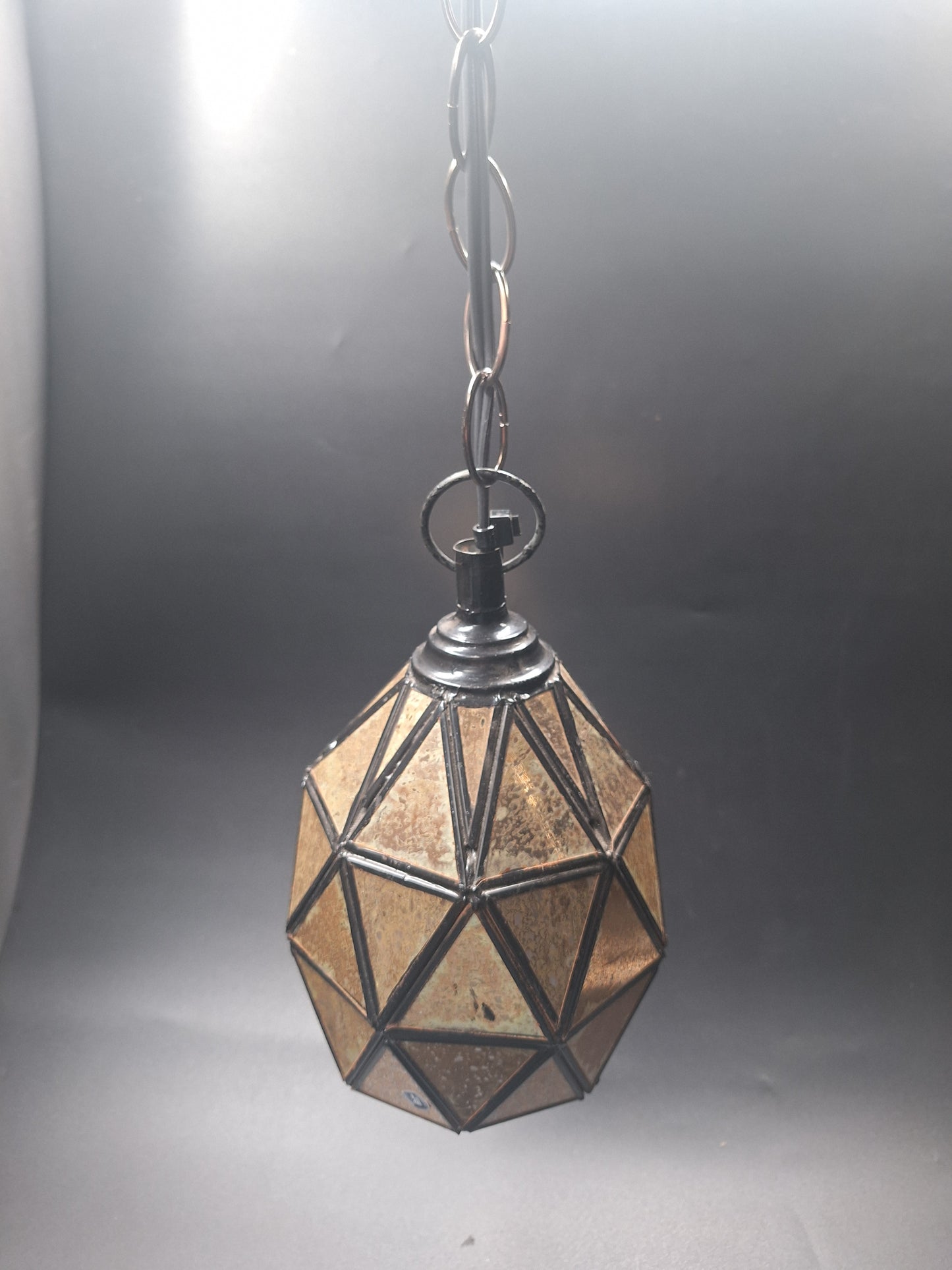 Small Pineapple Gold Tin Geometric Ceiling Pendant Lamp