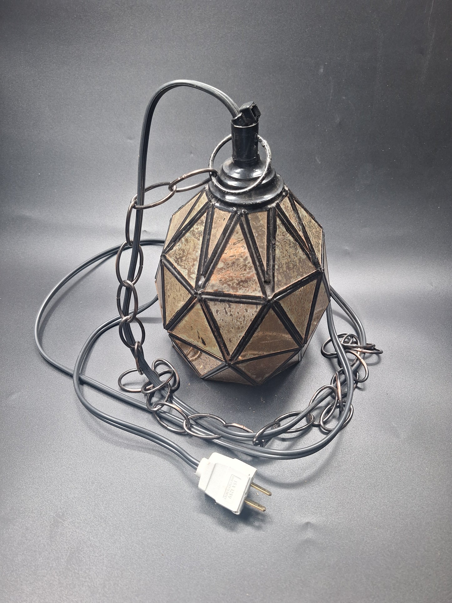 Small Pineapple Gold Tin Geometric Ceiling Pendant Lamp