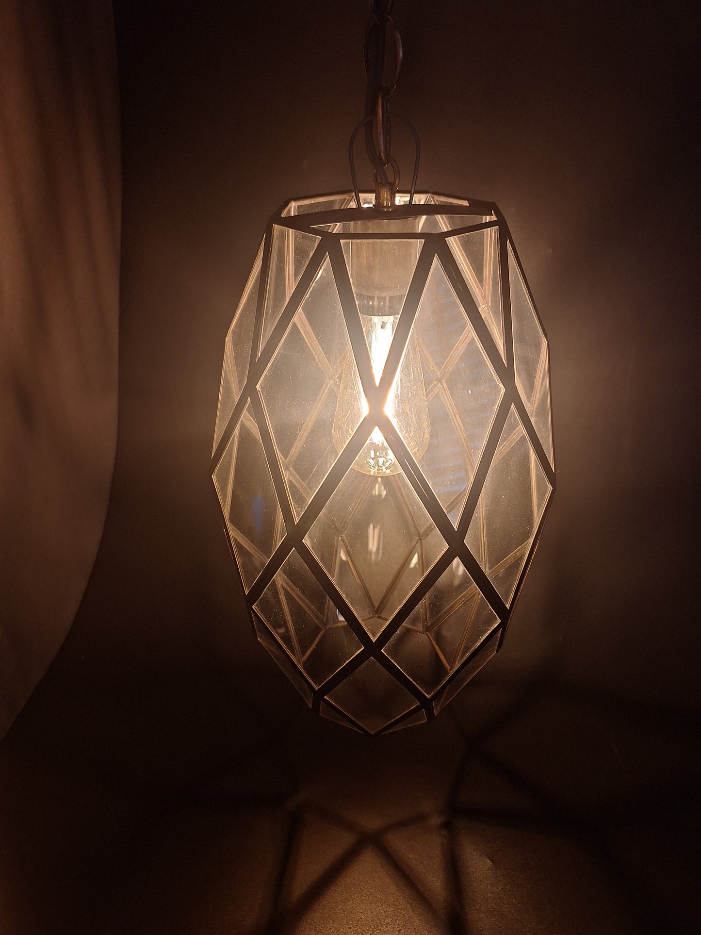 Transparent Tin Pineapple Geometric Ceiling Pendant Lamp