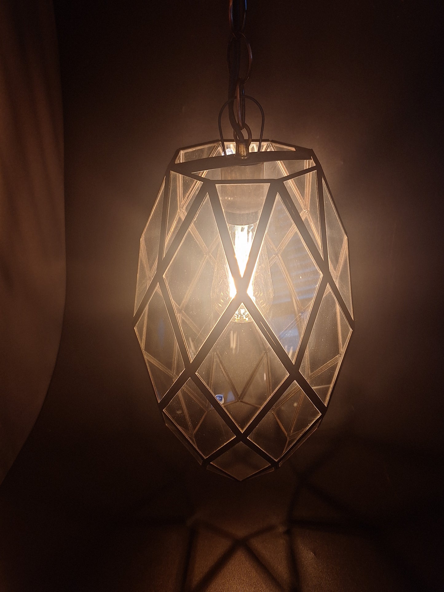 Transparent Tin Pineapple Geometric Ceiling Pendant Lamp