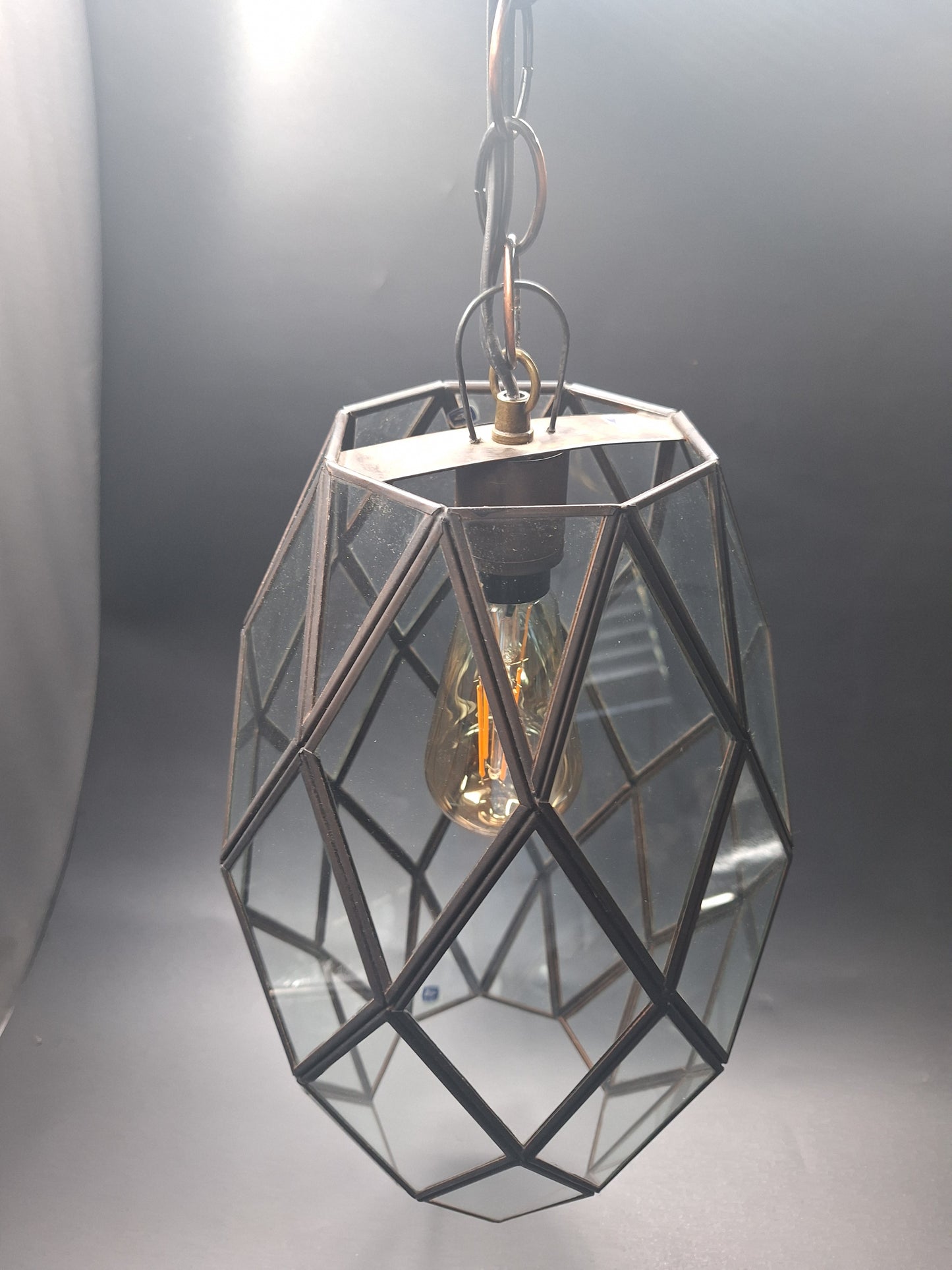 Transparent Tin Pineapple Geometric Ceiling Pendant Lamp