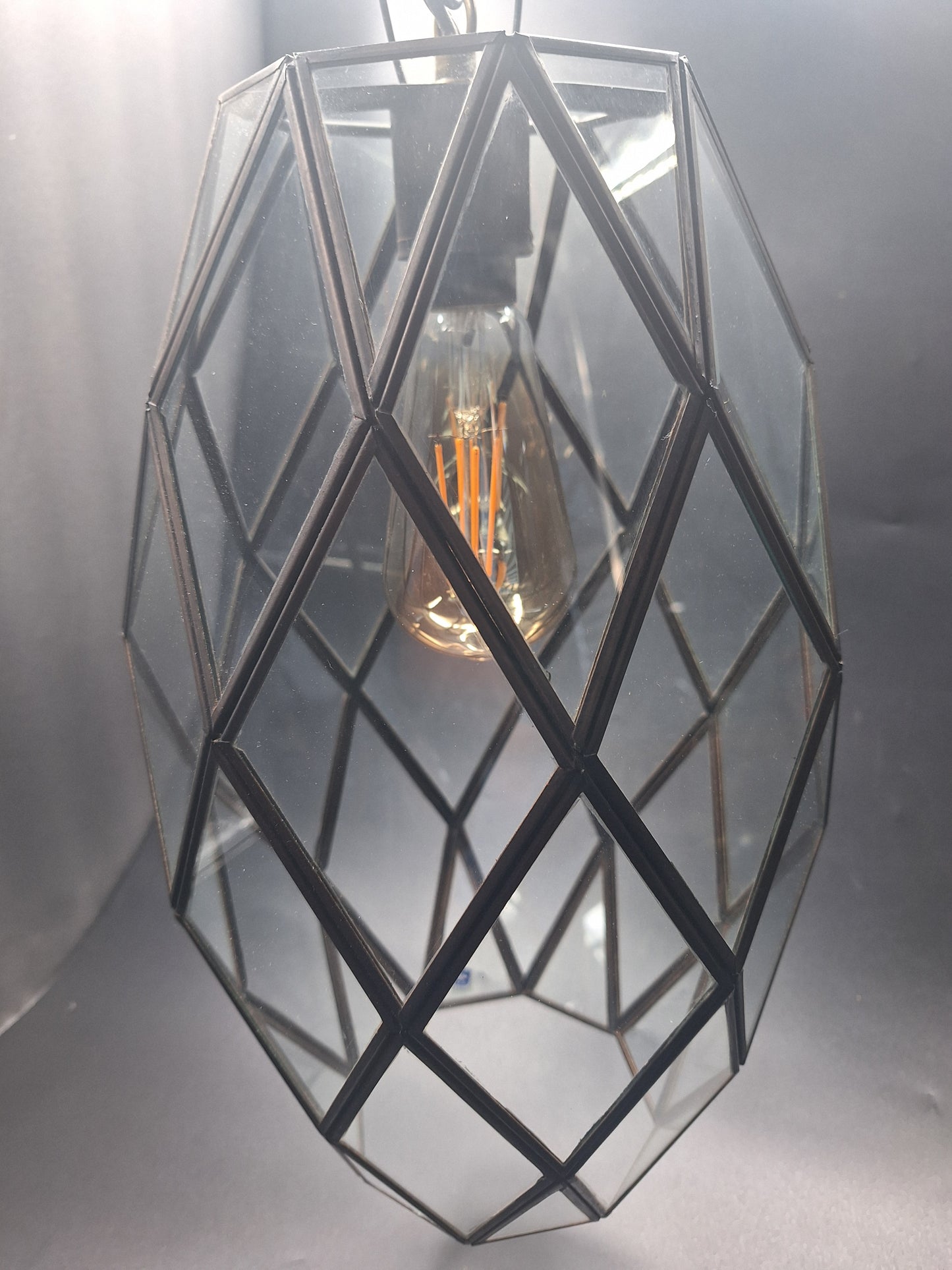 Transparent Tin Pineapple Geometric Ceiling Pendant Lamp