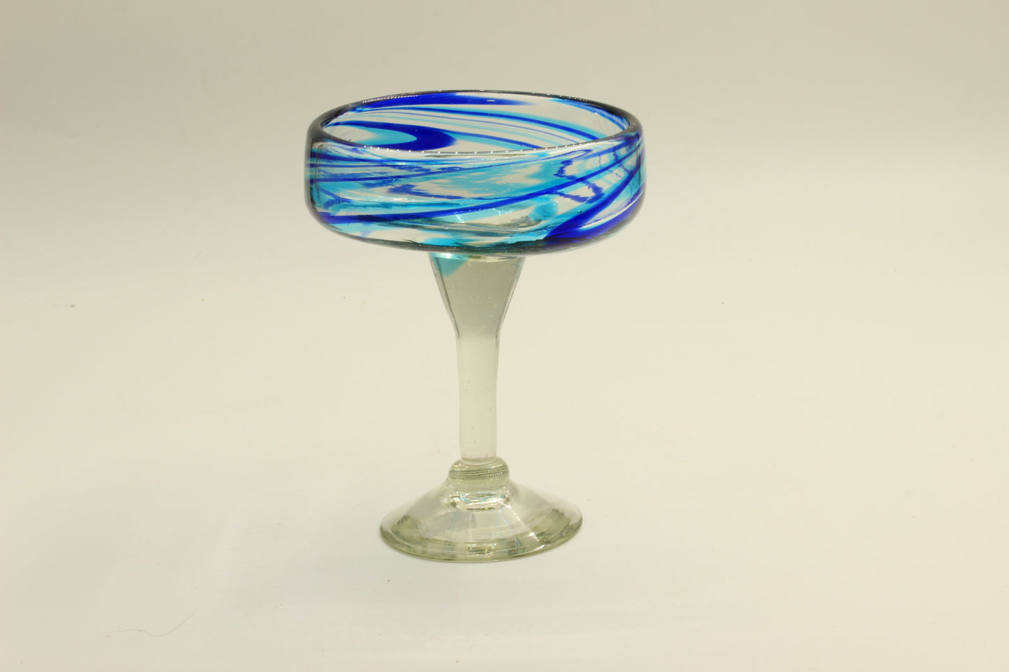 Blue Swirl Blown Glass Set